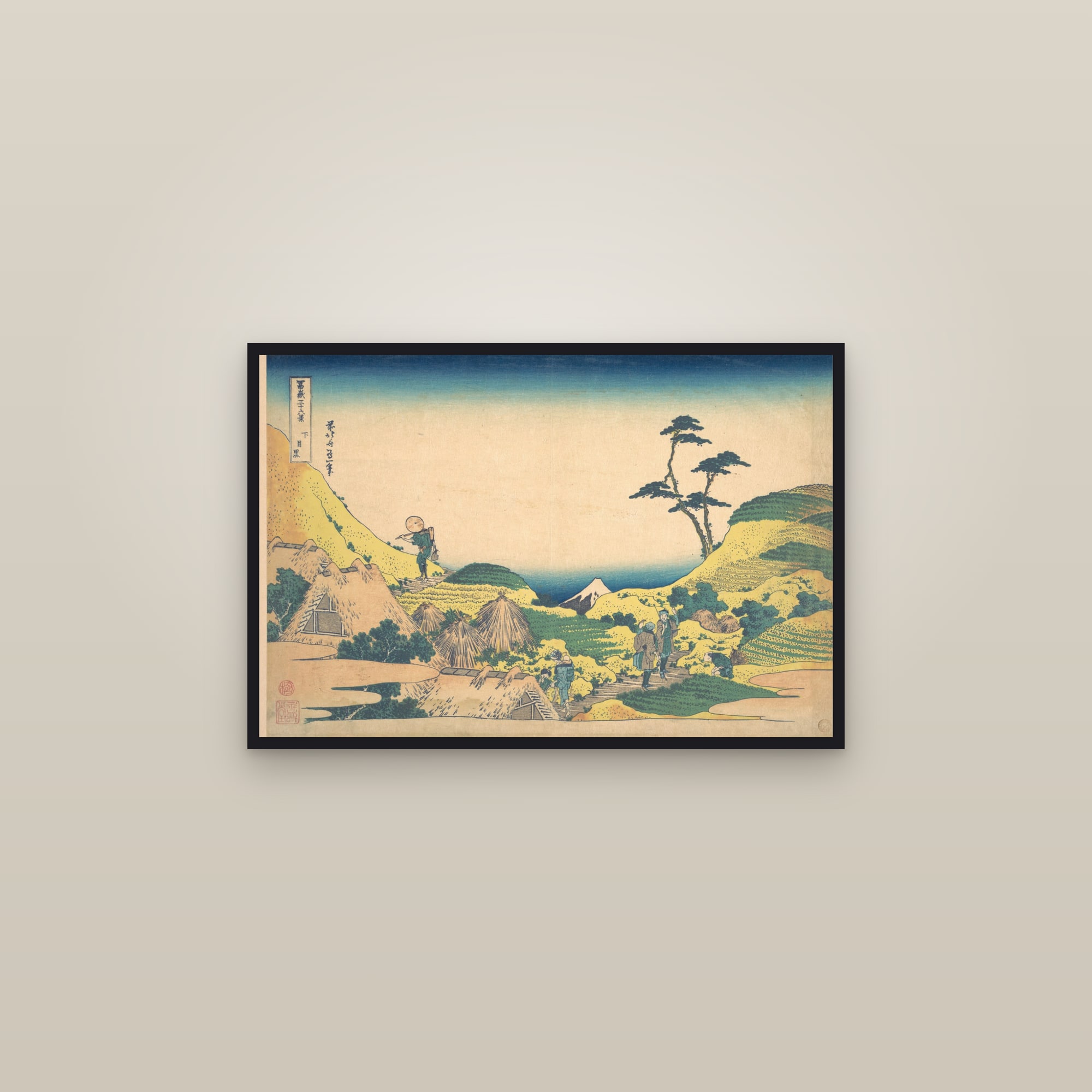 Lower Meguro (Full) — Full-Bleed Edition — framed in a gallery setting