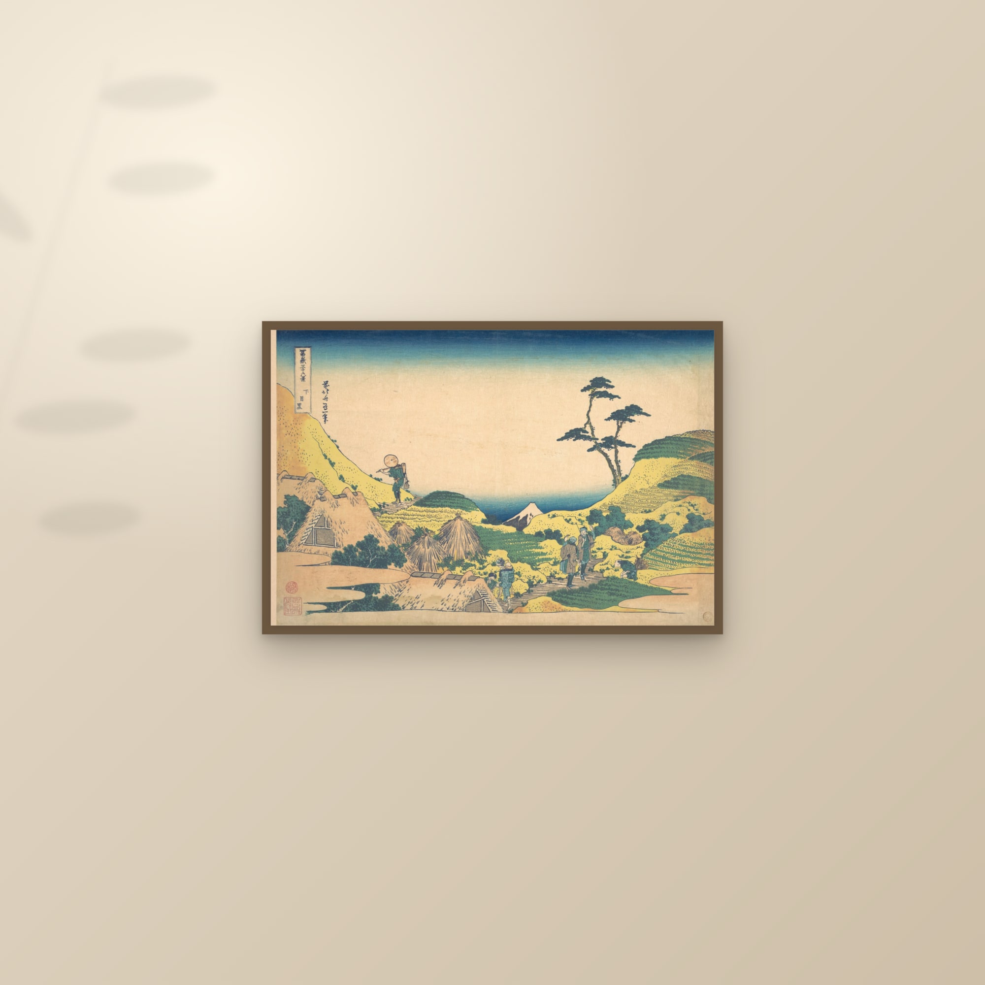 Lower Meguro (Full) — Full-Bleed Edition — framed and styled on a sunlit wall
