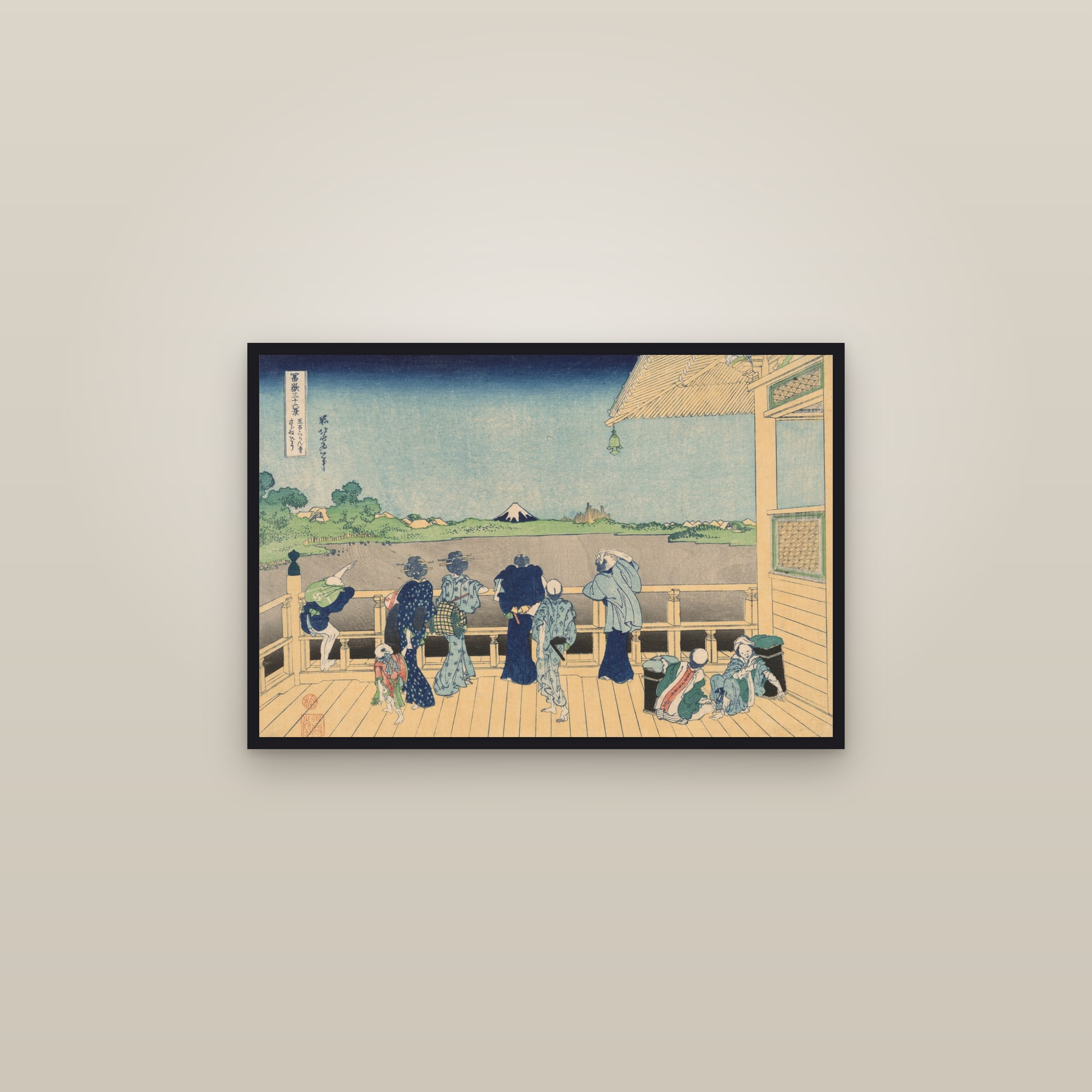 Sazai Hall at the Temple of the Five Hundred Arhats (Full) — Full-Bleed Edition — framed in a gallery setting