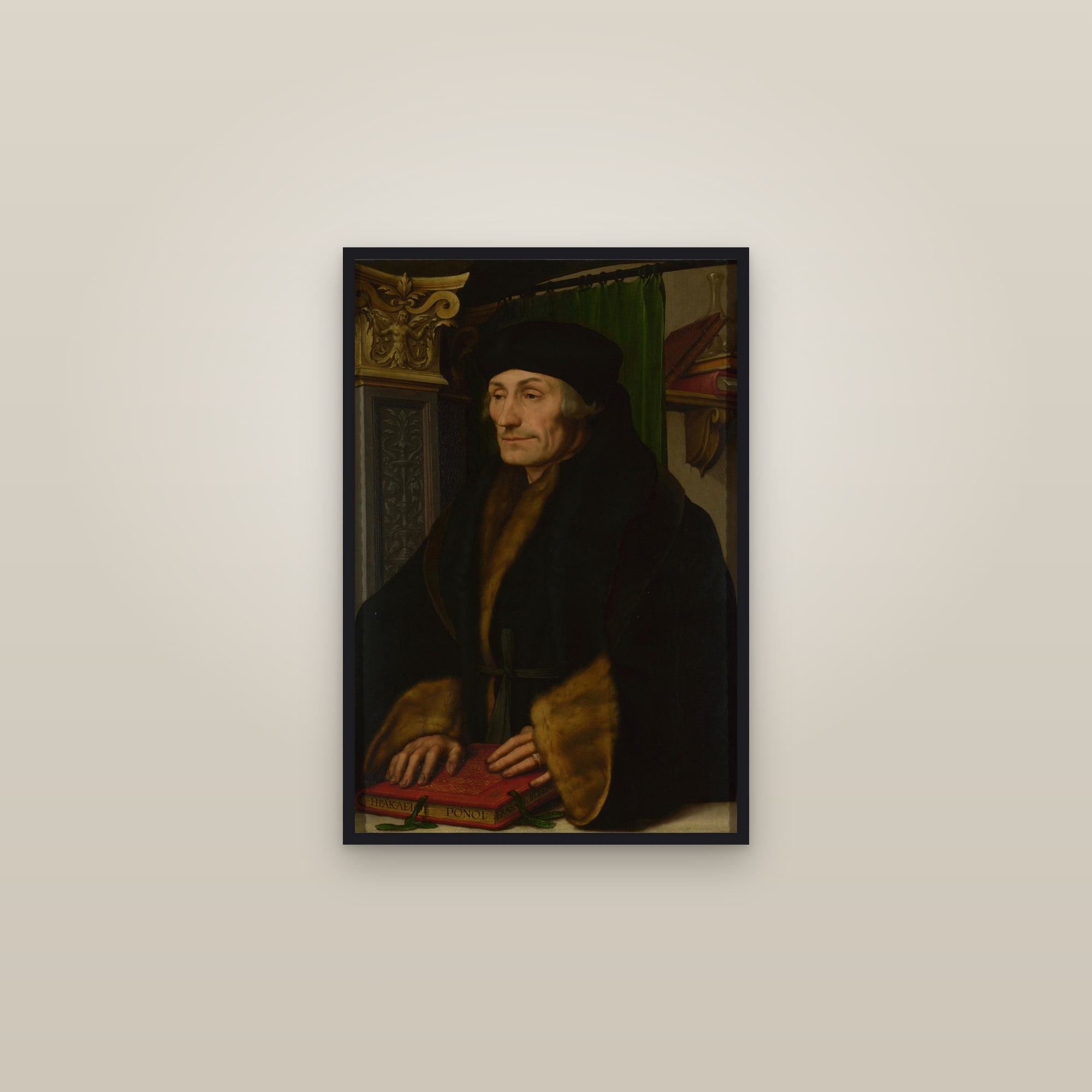 Erasmus — Full-Bleed Edition — framed in a gallery setting