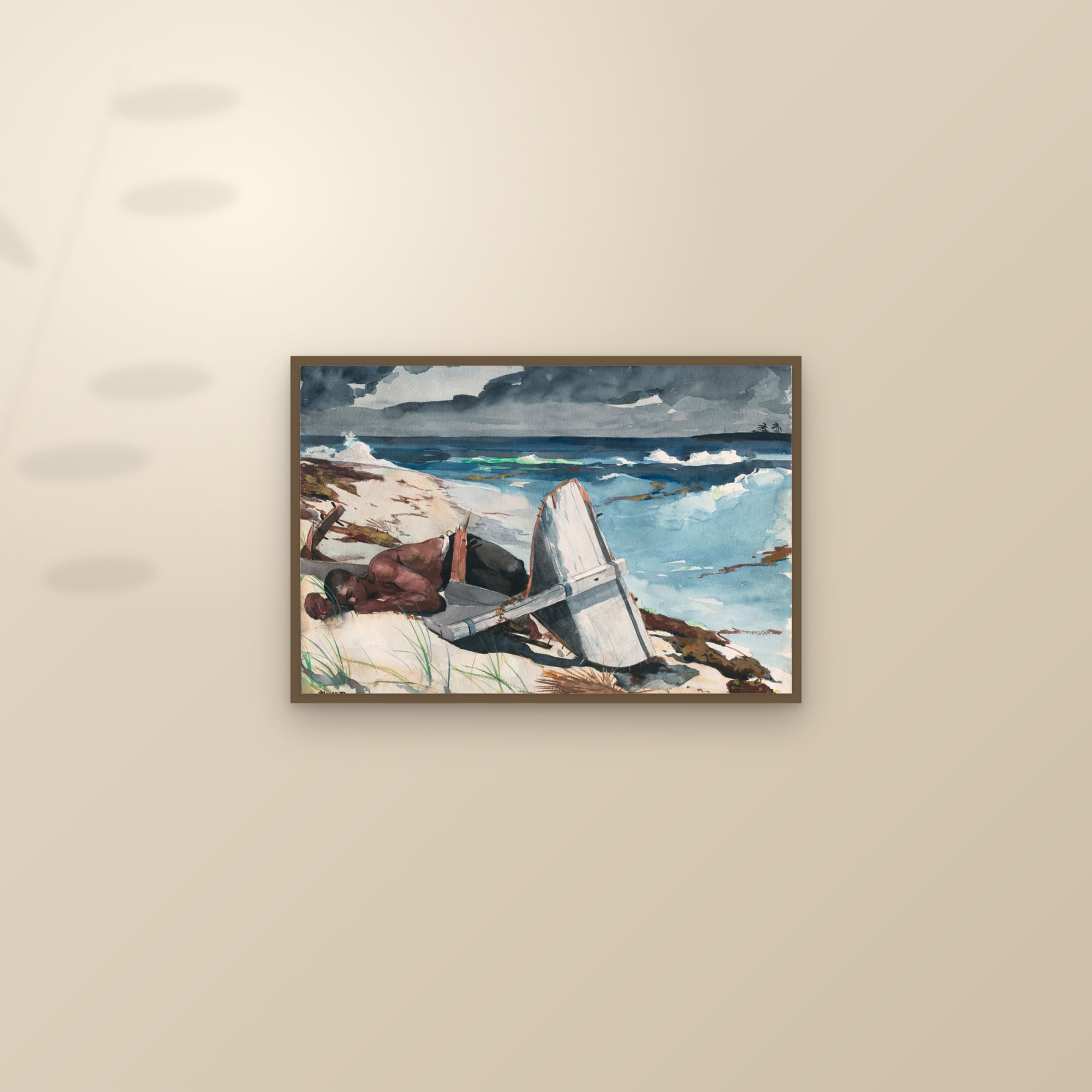 After the Hurricane, Bahamas (Full) — Full-Bleed Edition — framed and styled on a sunlit wall