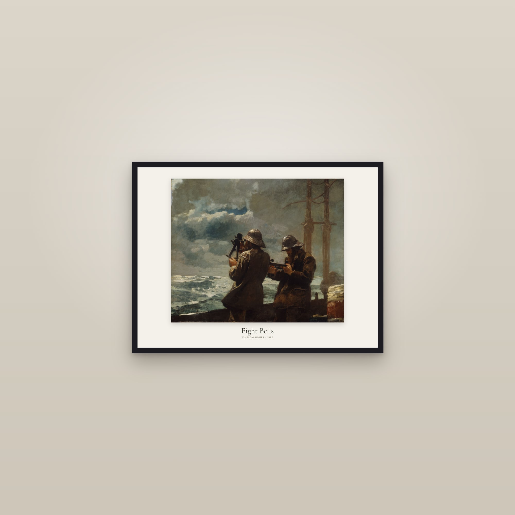 Eight Bells — framed in a gallery setting