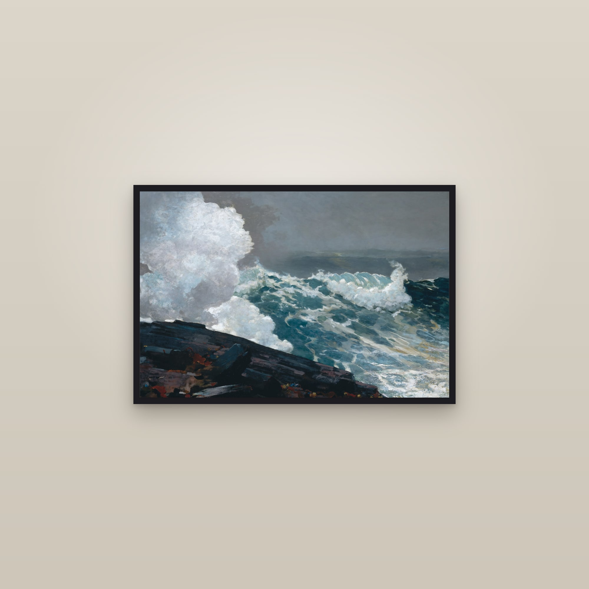 Northeaster (Full) — Full-Bleed Edition — framed in a gallery setting