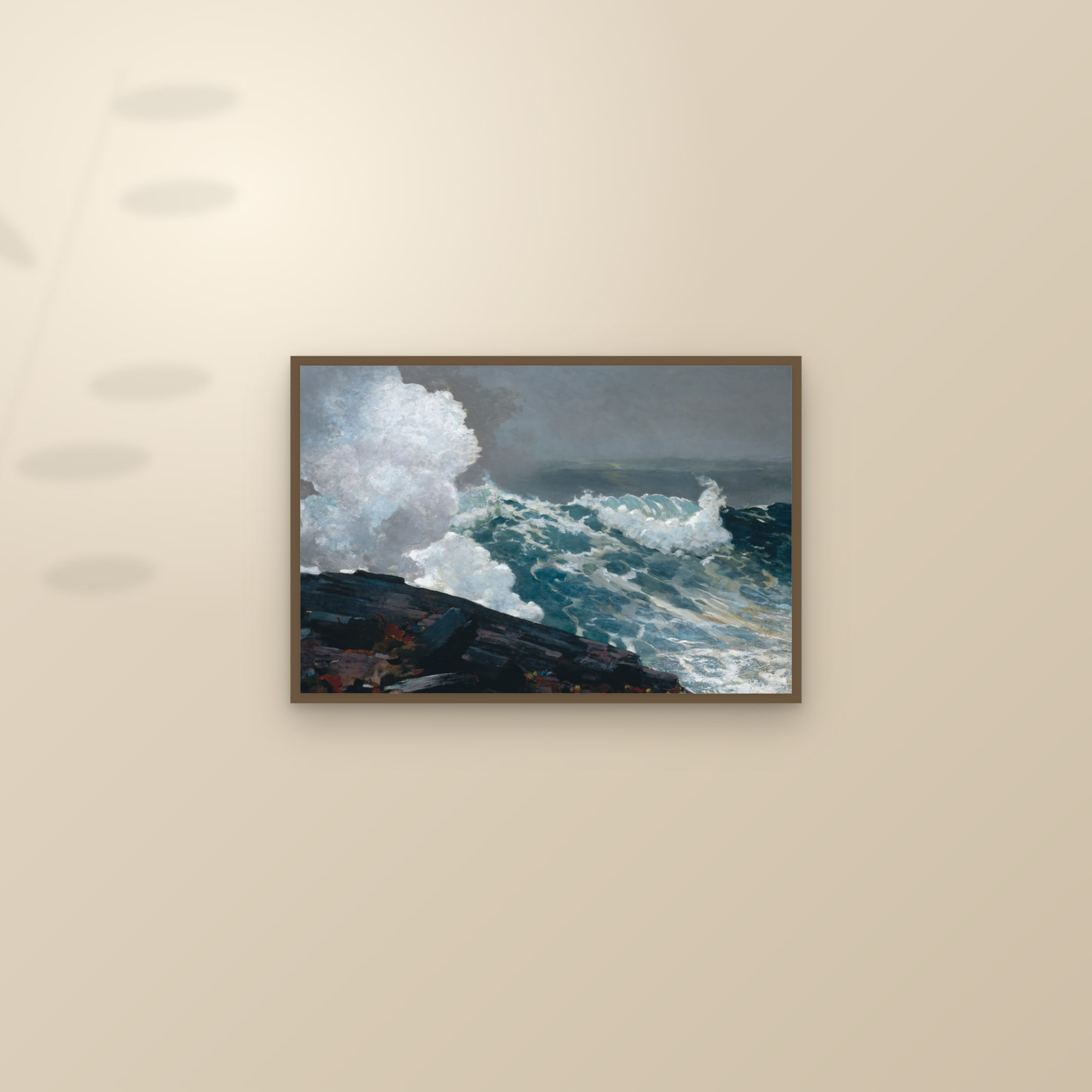 Northeaster (Full) — Full-Bleed Edition — framed and styled on a sunlit wall