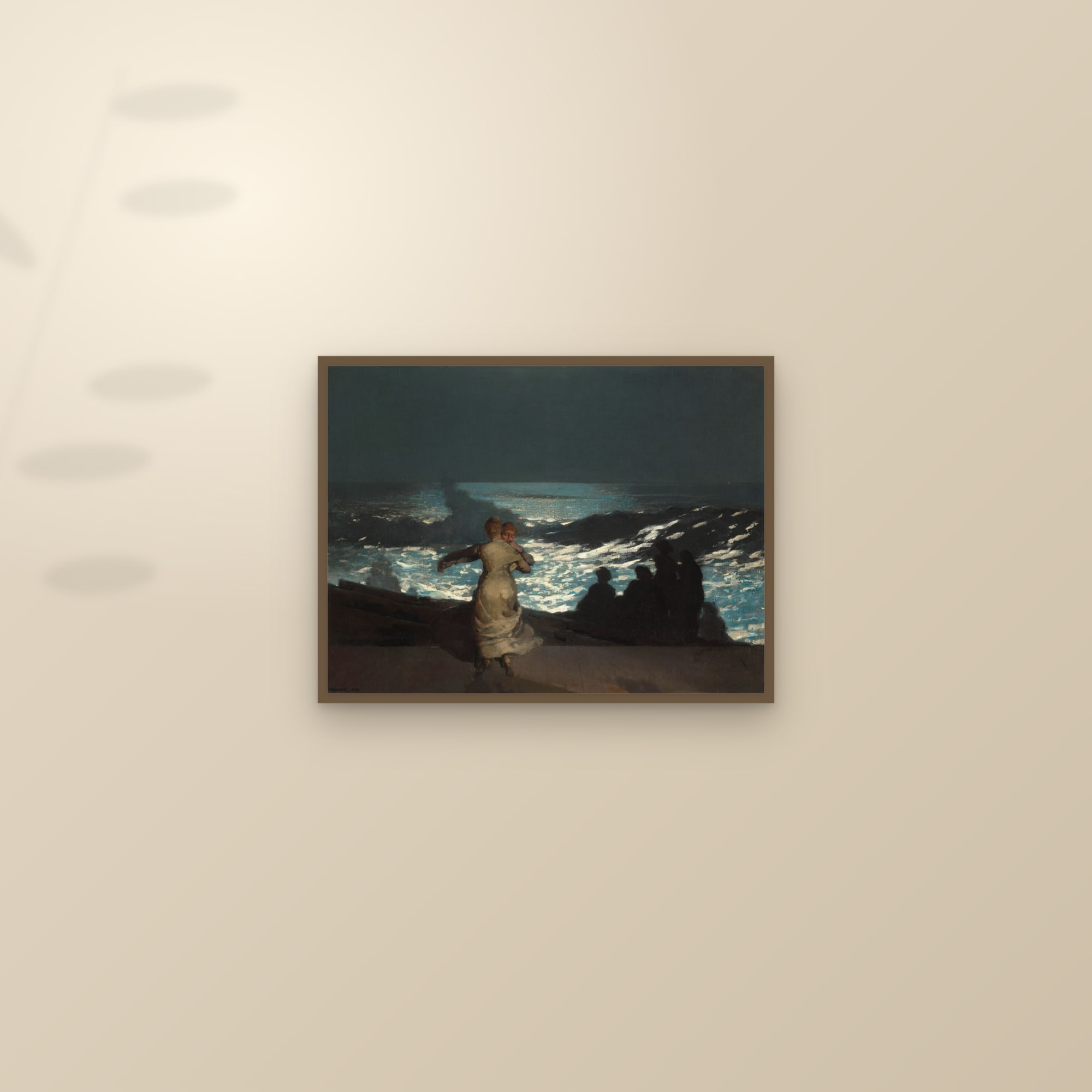 Summer Night (Full) — Full-Bleed Edition — framed and styled on a sunlit wall