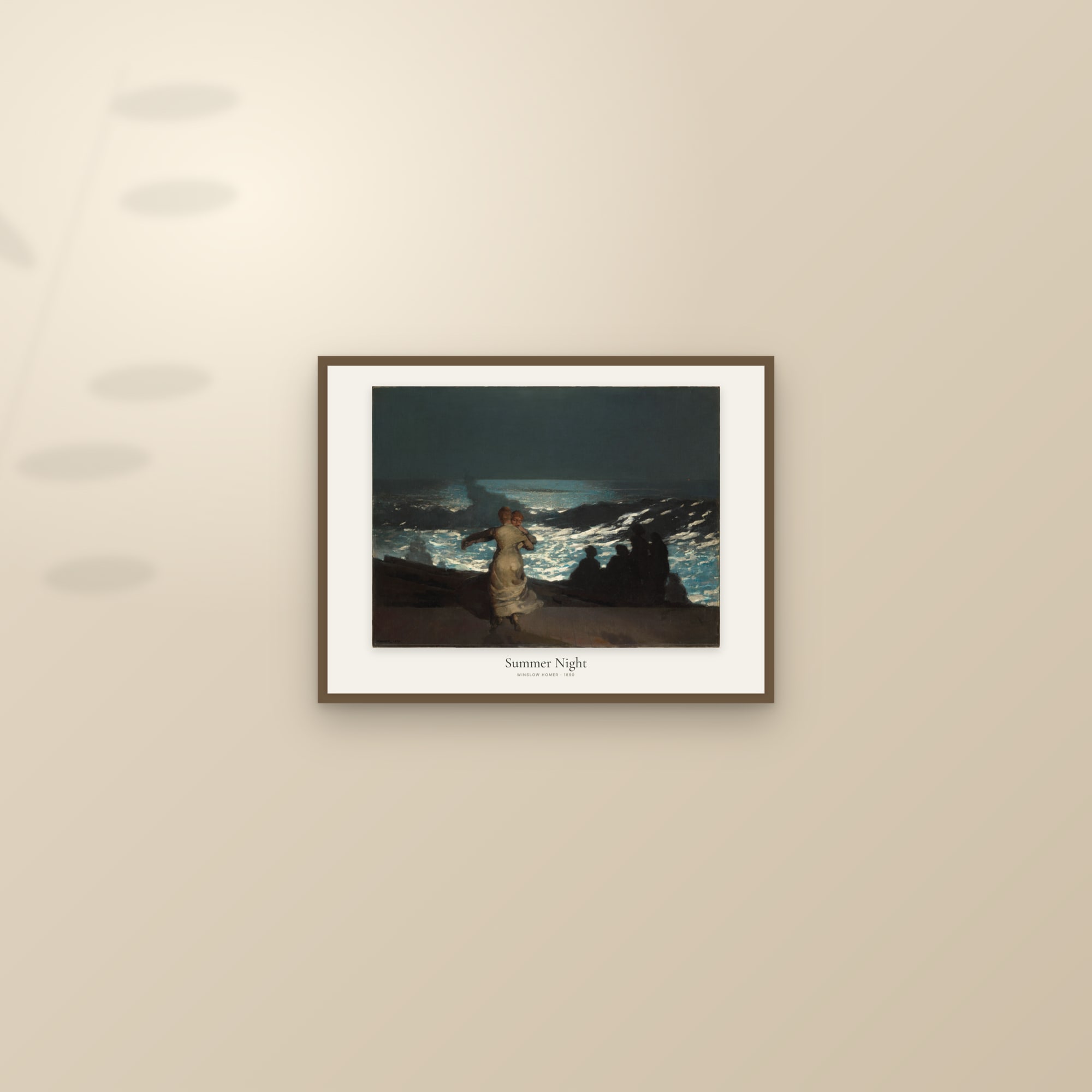 Summer Night — framed and styled on a sunlit wall