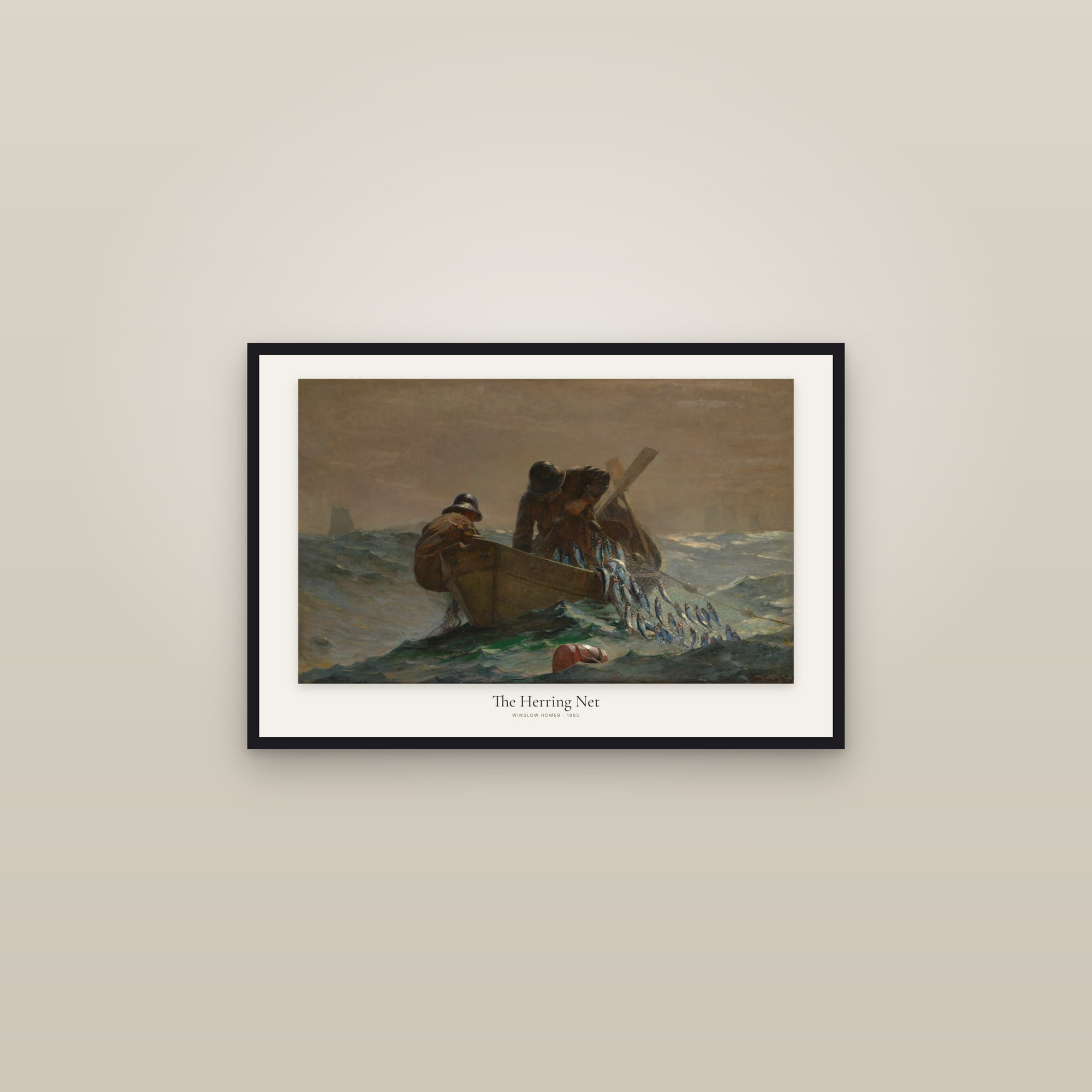 The Herring Net — framed in a gallery setting