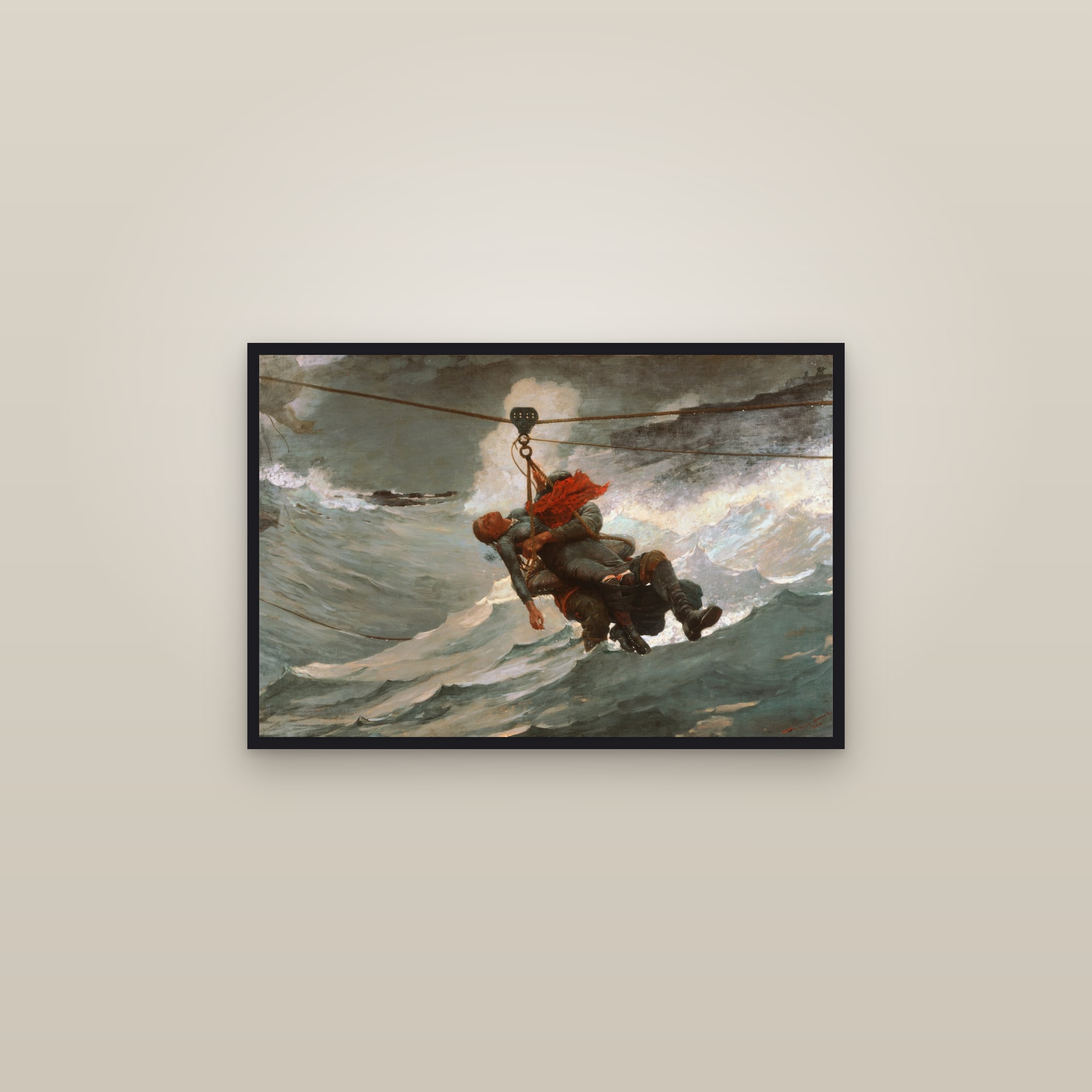 The Life Line (Full) — Full-Bleed Edition — framed in a gallery setting