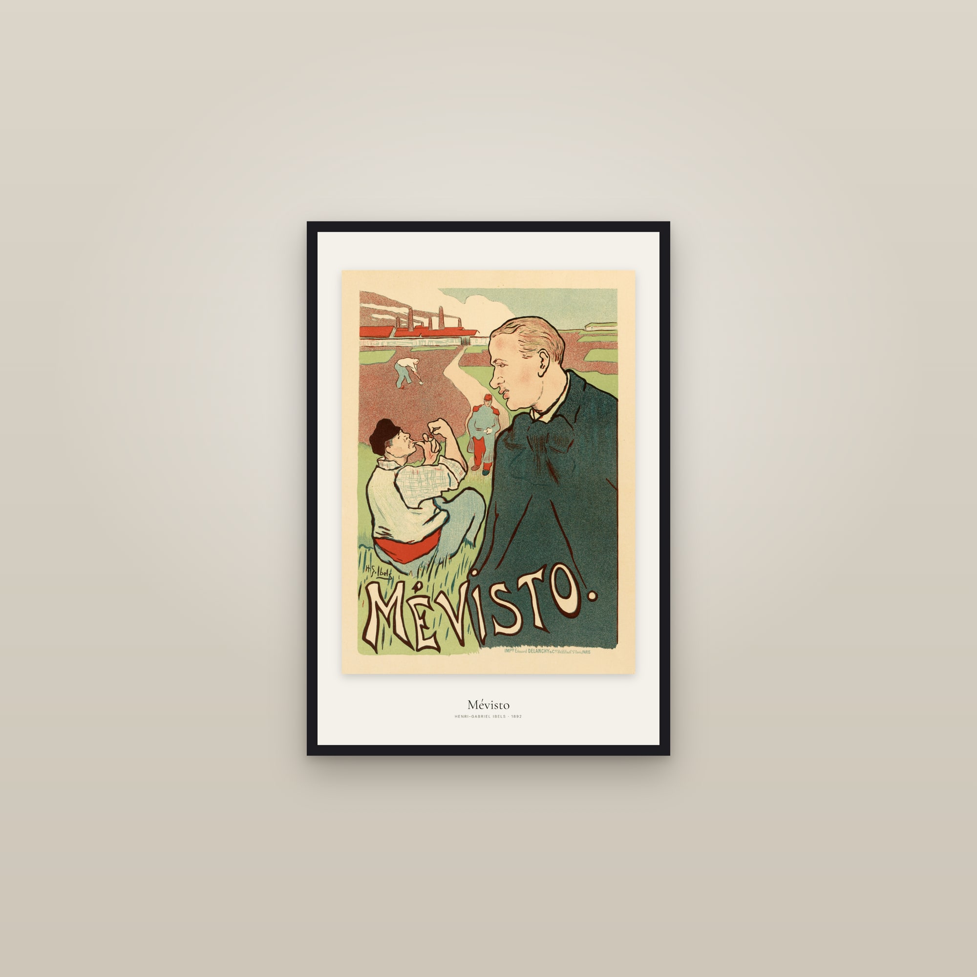 Mévisto — framed in a gallery setting
