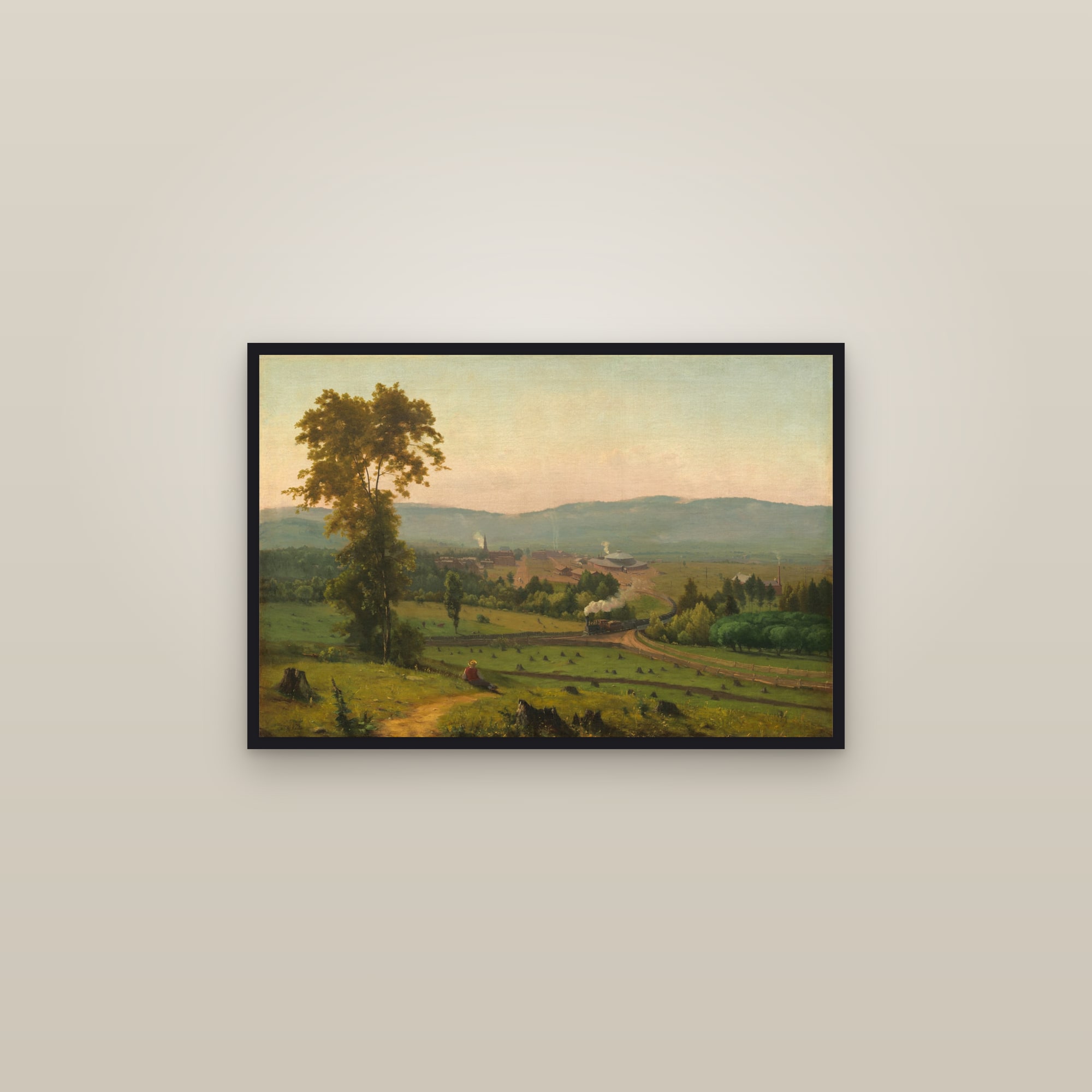 The Lackawanna Valley (Full) — Full-Bleed Edition — framed in a gallery setting