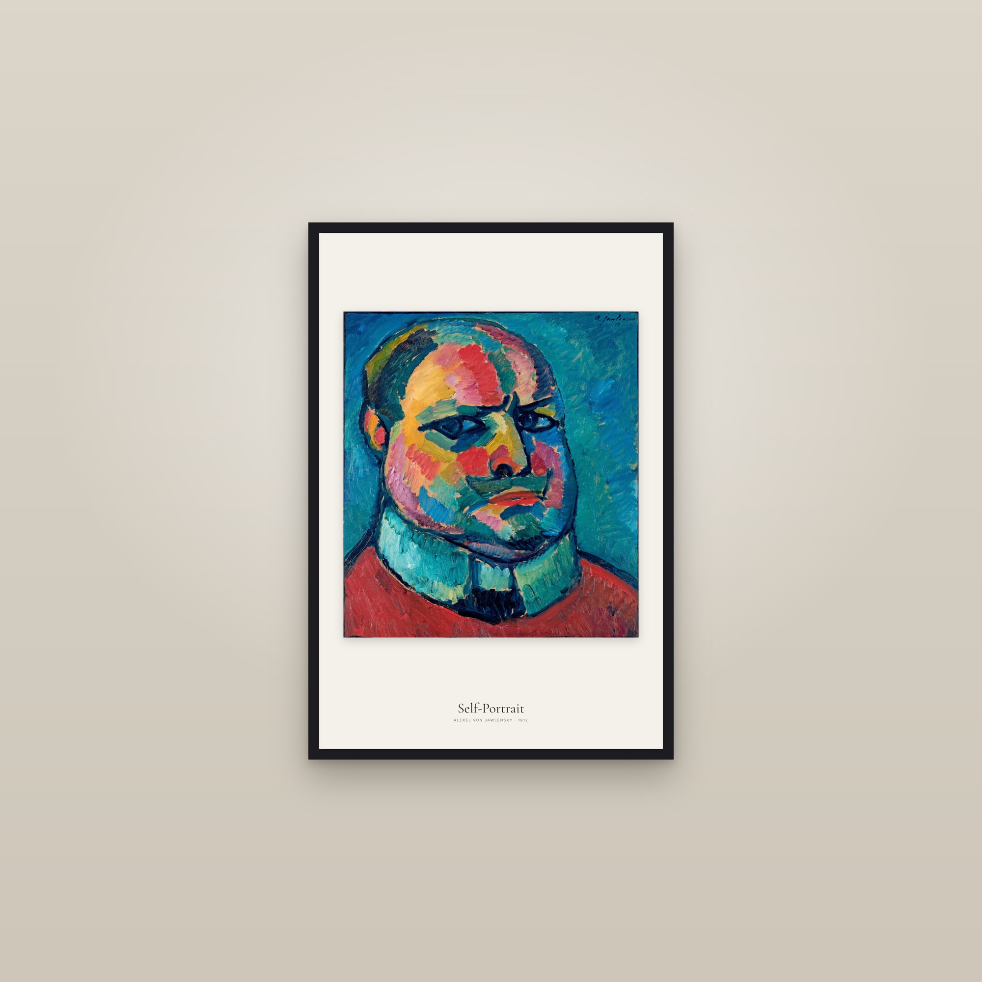 Self-Portrait (Jawlensky) — framed in a gallery setting