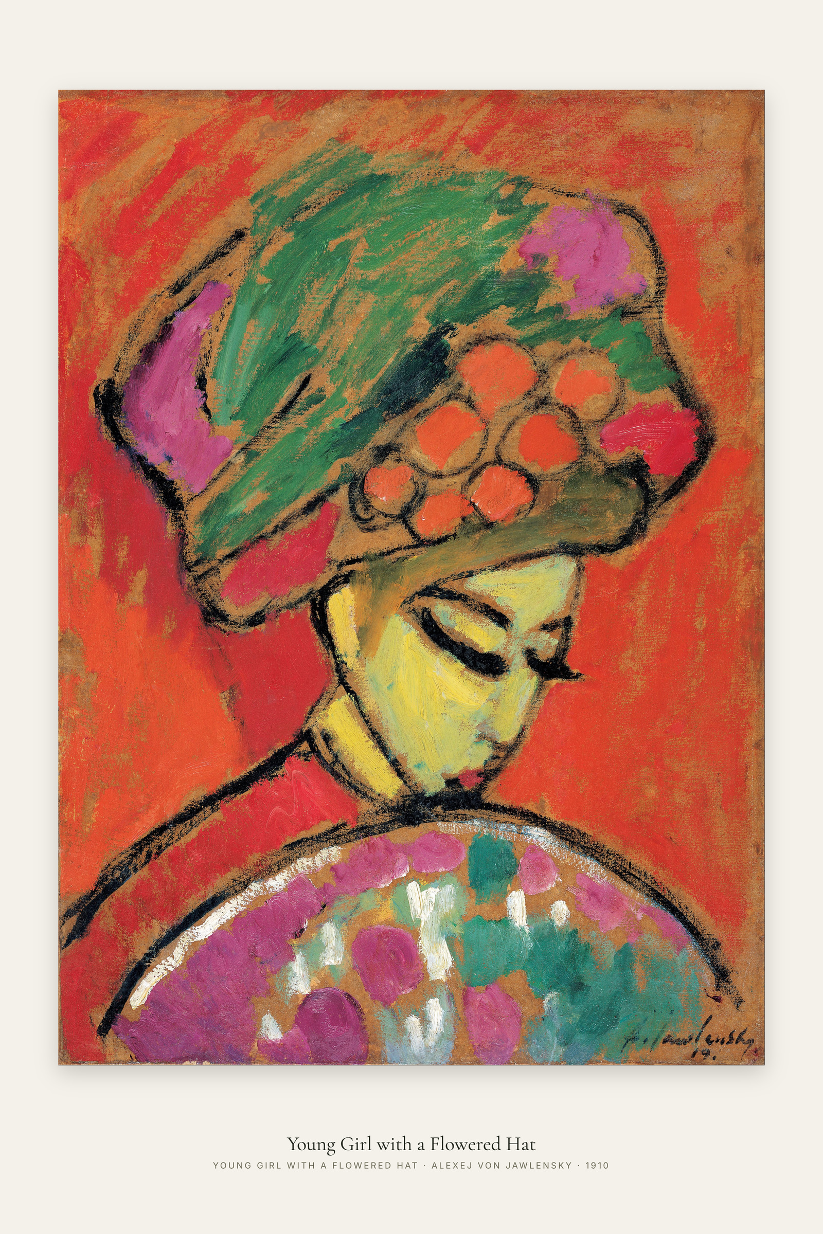 Young Girl with a Flowered Hat