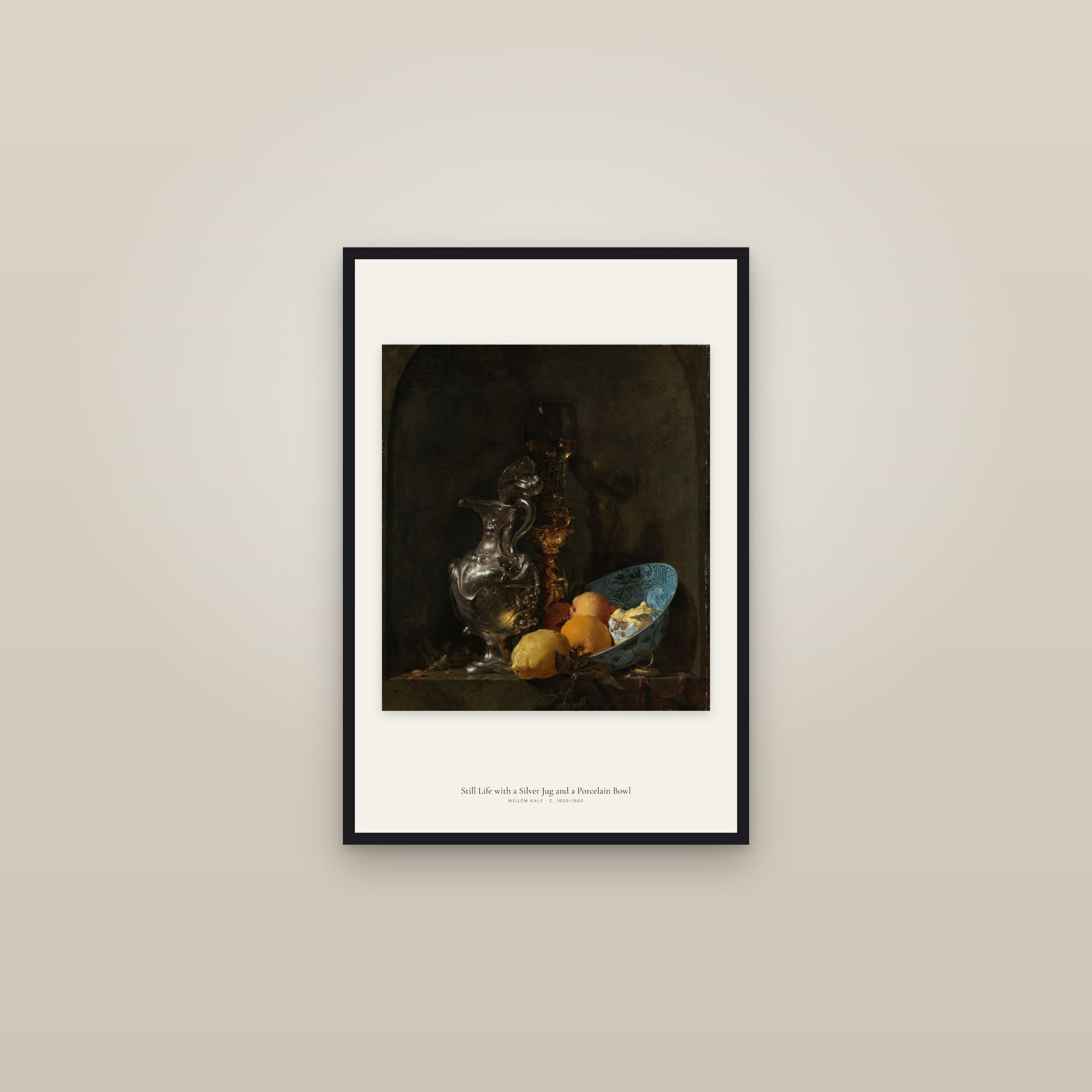 Still Life with a Silver Jug and a Porcelain Bowl
