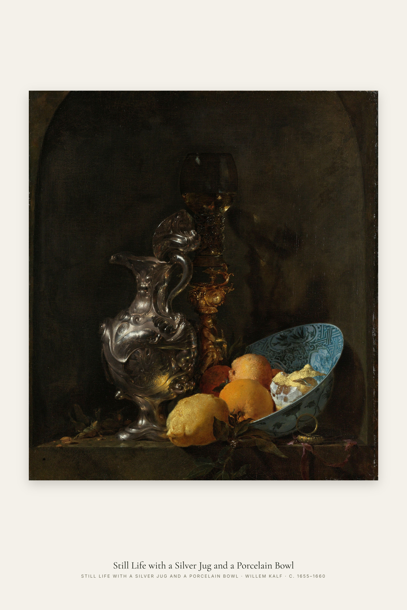 Still Life with a Silver Jug and a Porcelain Bowl
