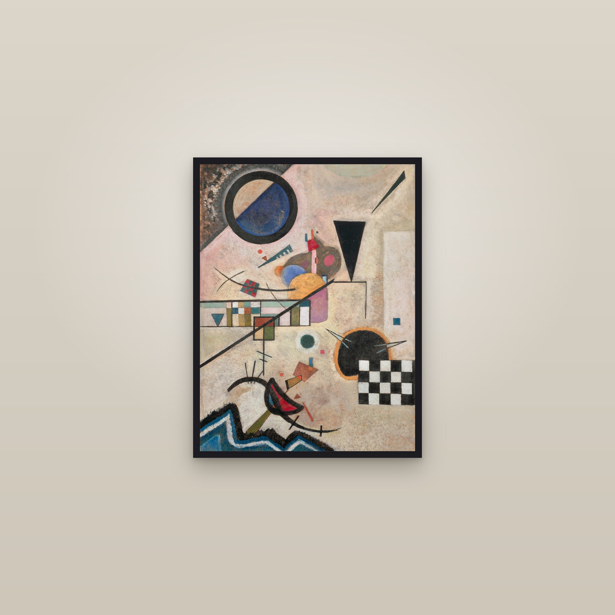 Contrasting Sounds (Full) — Full-Bleed Edition — framed in a gallery setting