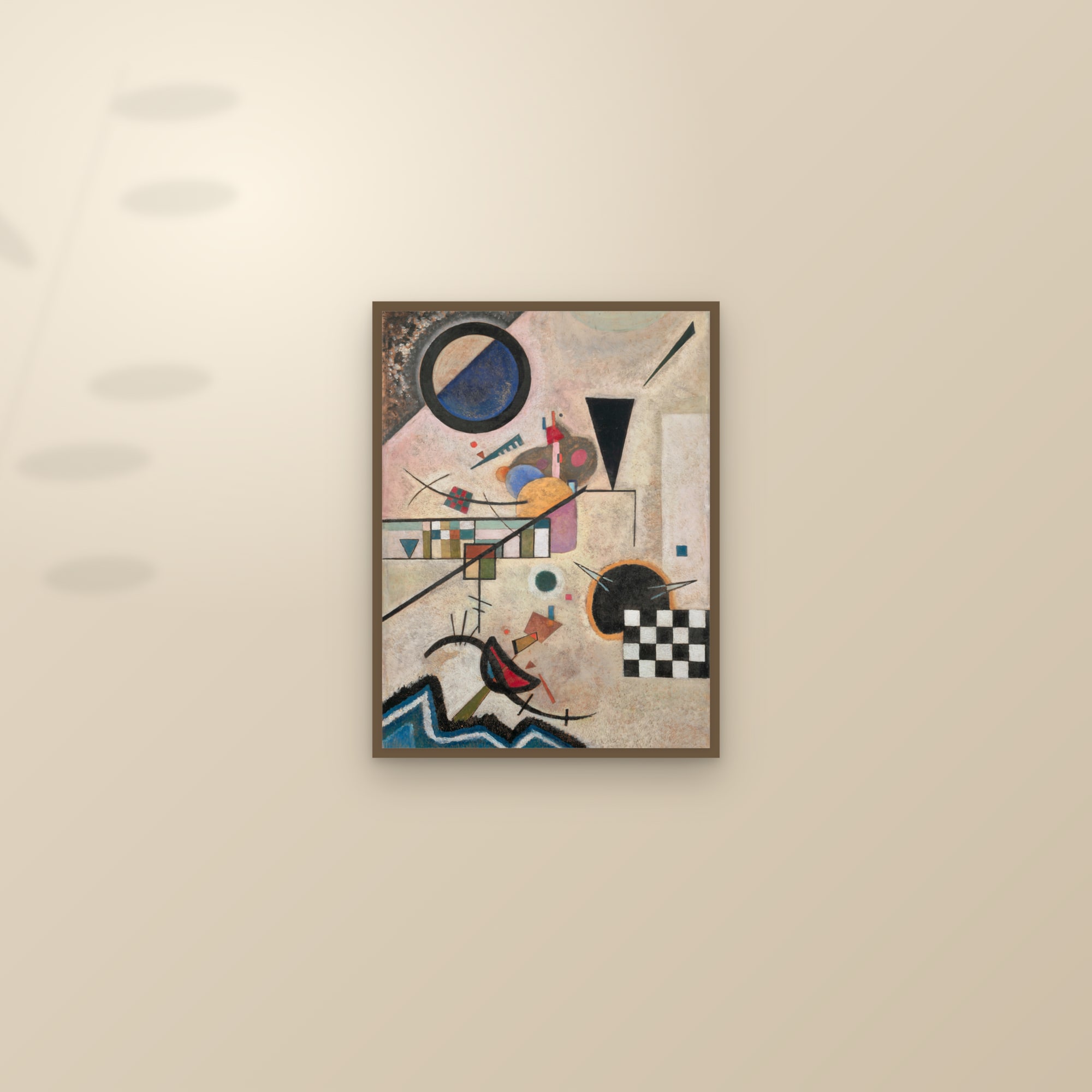 Contrasting Sounds (Full) — Full-Bleed Edition — framed and styled on a sunlit wall