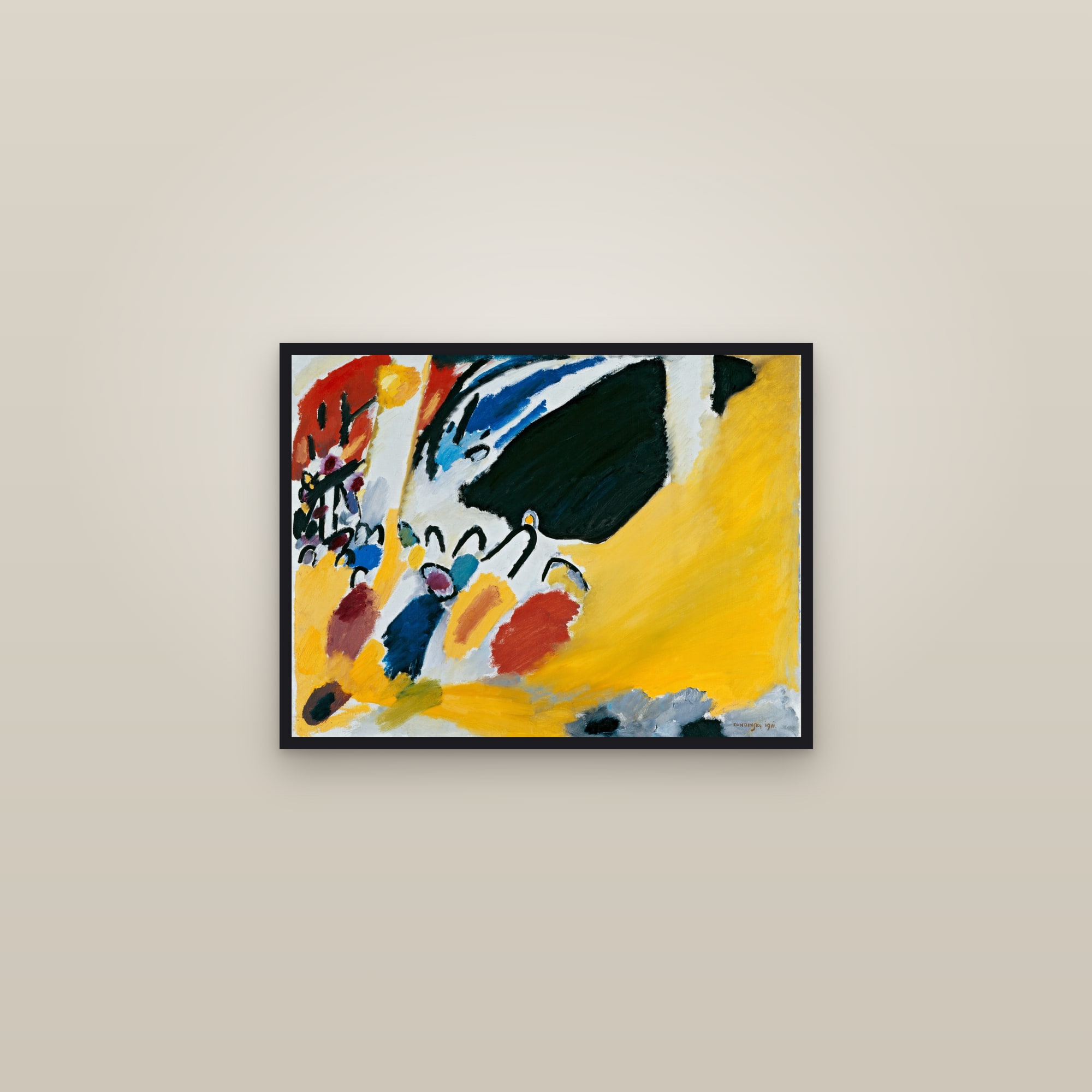Impression III (Concert) (Full) — Full-Bleed Edition — framed in a gallery setting