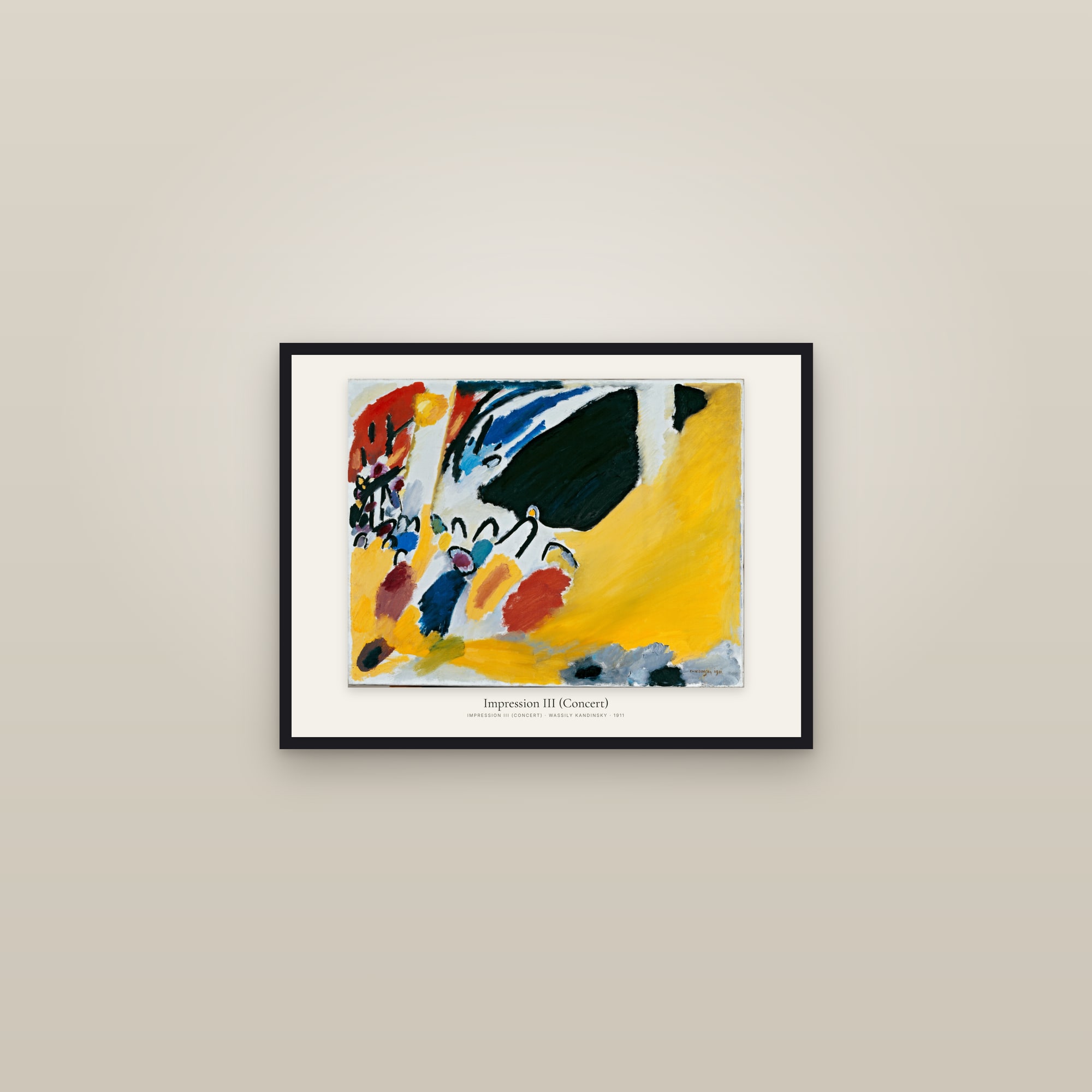 Impression III (Concert) — framed in a gallery setting