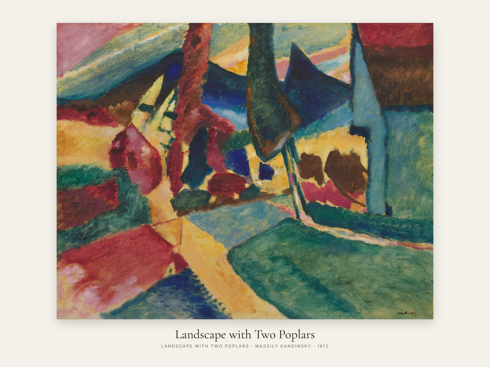 Landscape with Two Poplars
