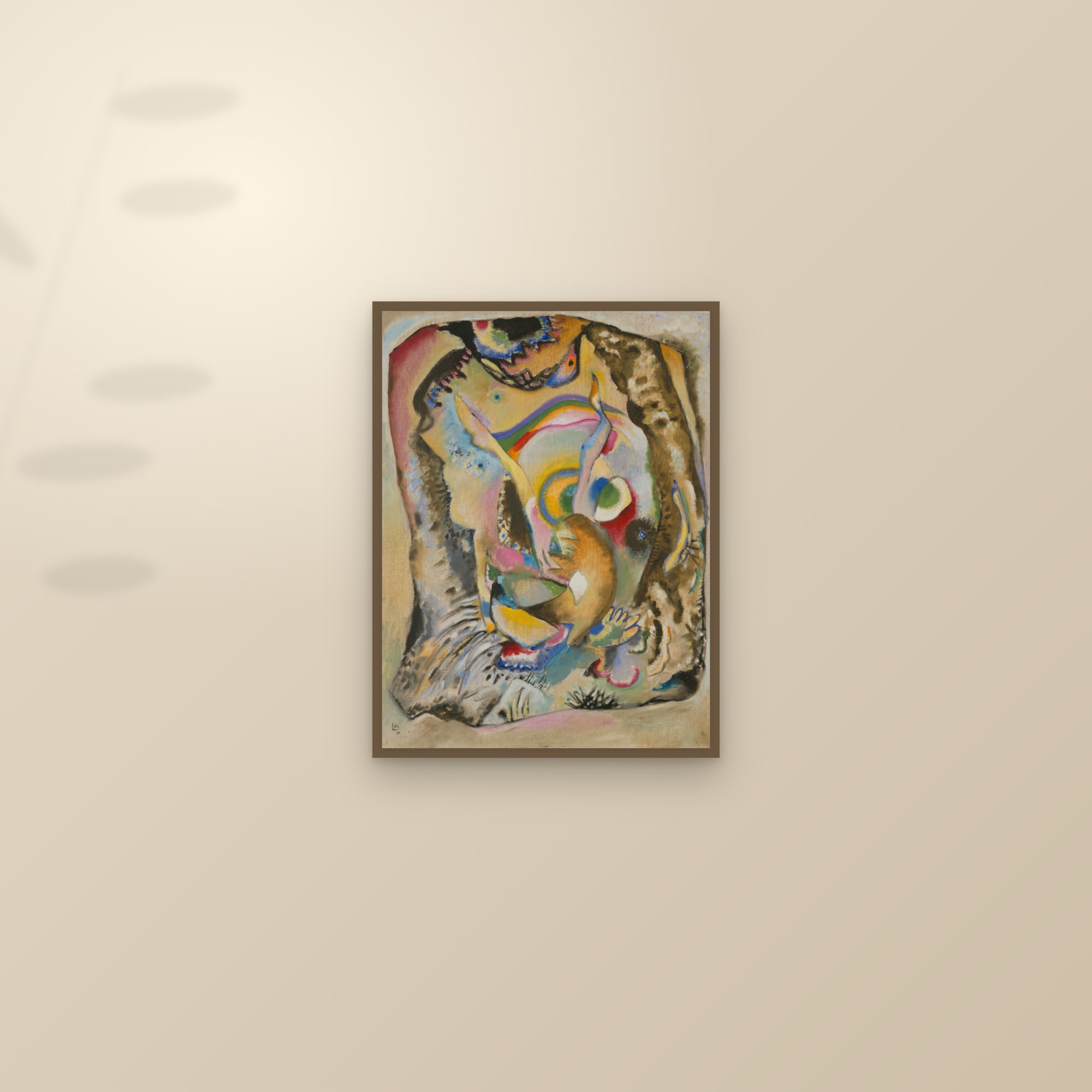 Painting on Light Ground (Full) — Full-Bleed Edition — framed and styled on a sunlit wall