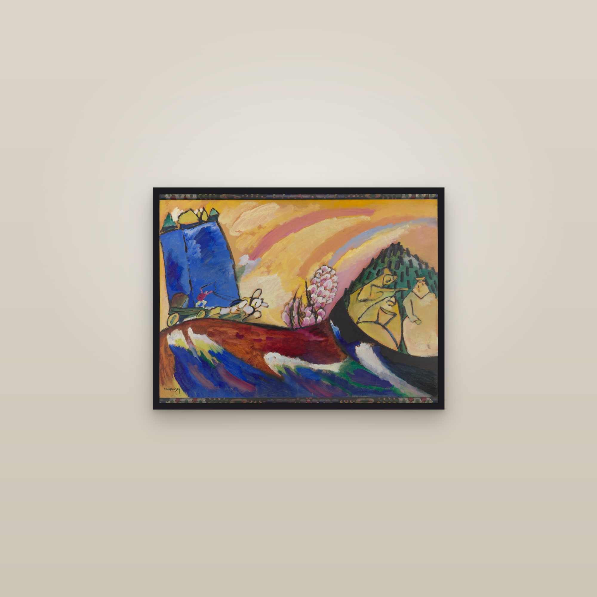 Painting with Troika (Full) — Full-Bleed Edition — framed in a gallery setting