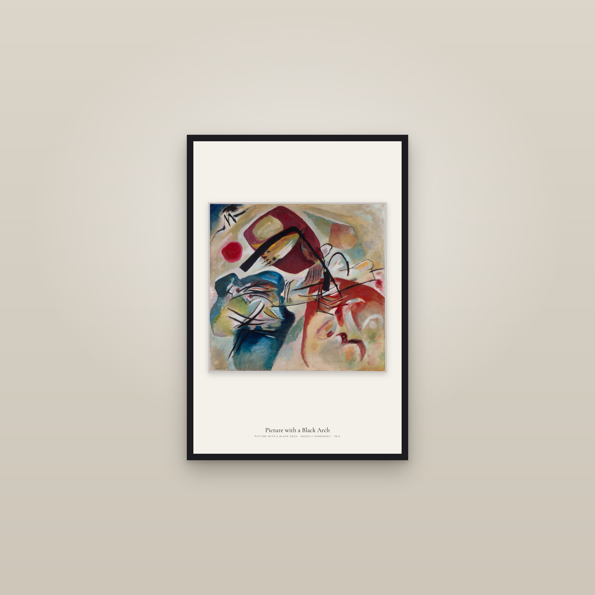 Picture with a Black Arch — framed in a gallery setting
