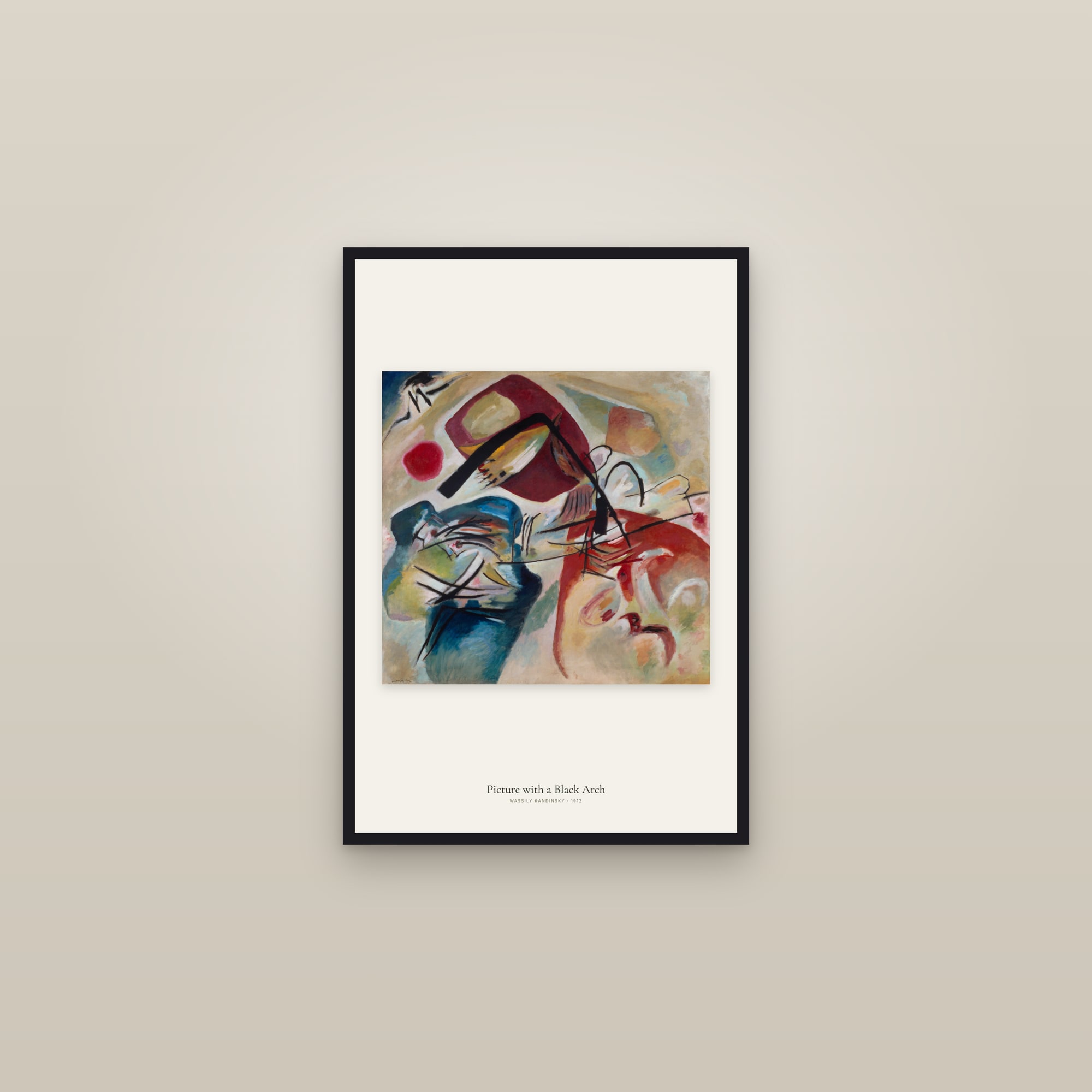 Picture with a Black Arch — framed in a gallery setting