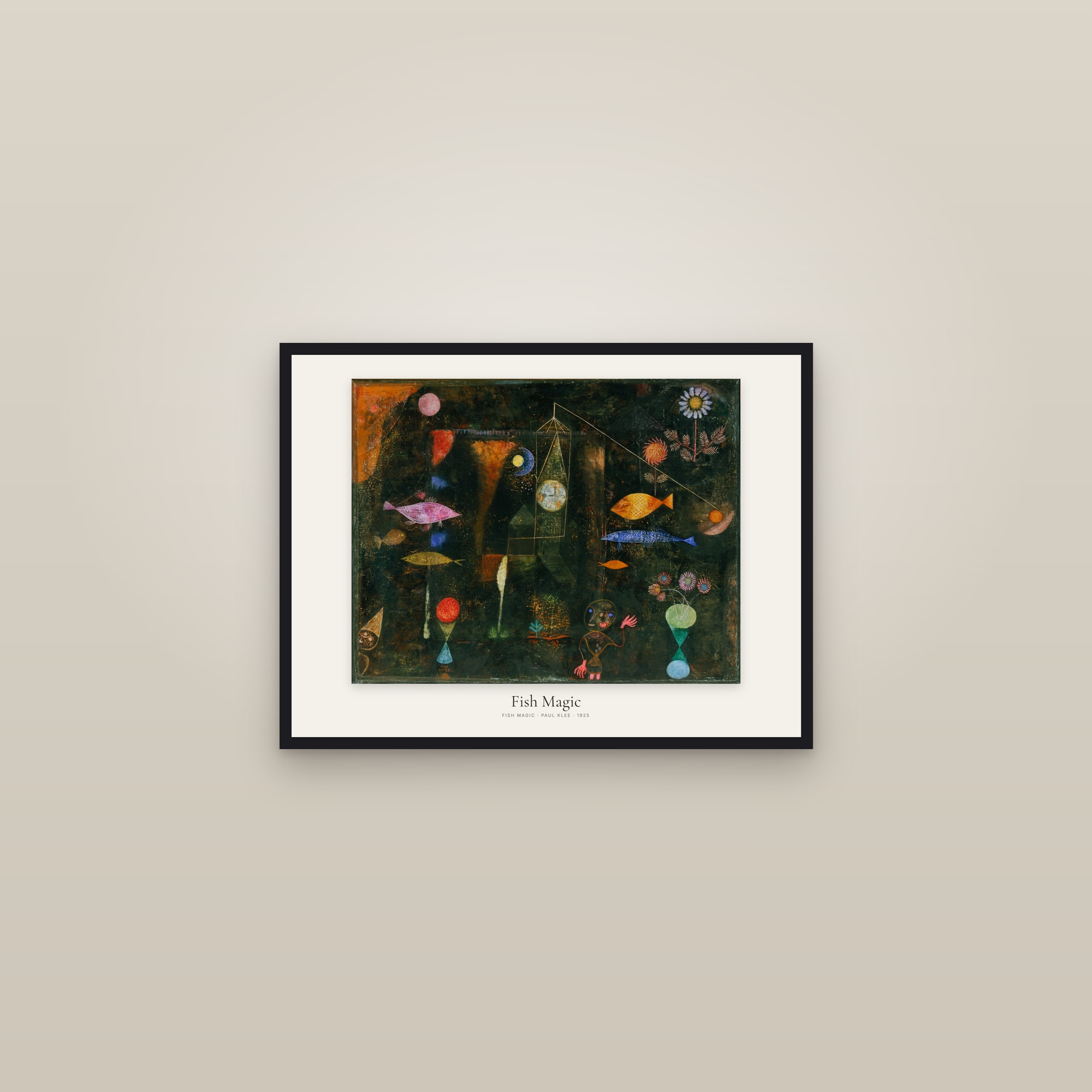Fish Magic — framed in a gallery setting