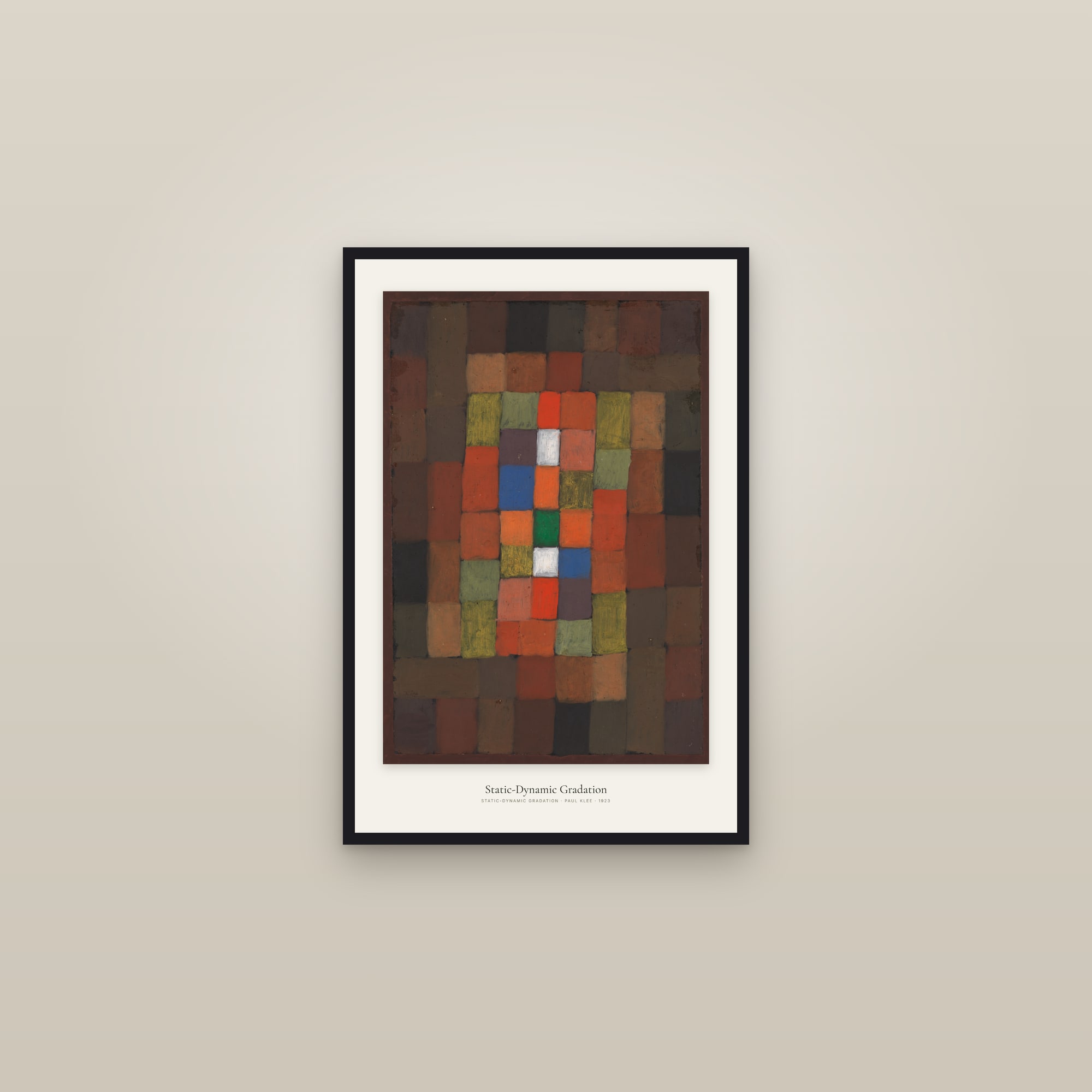 Static-Dynamic Gradation — framed in a gallery setting