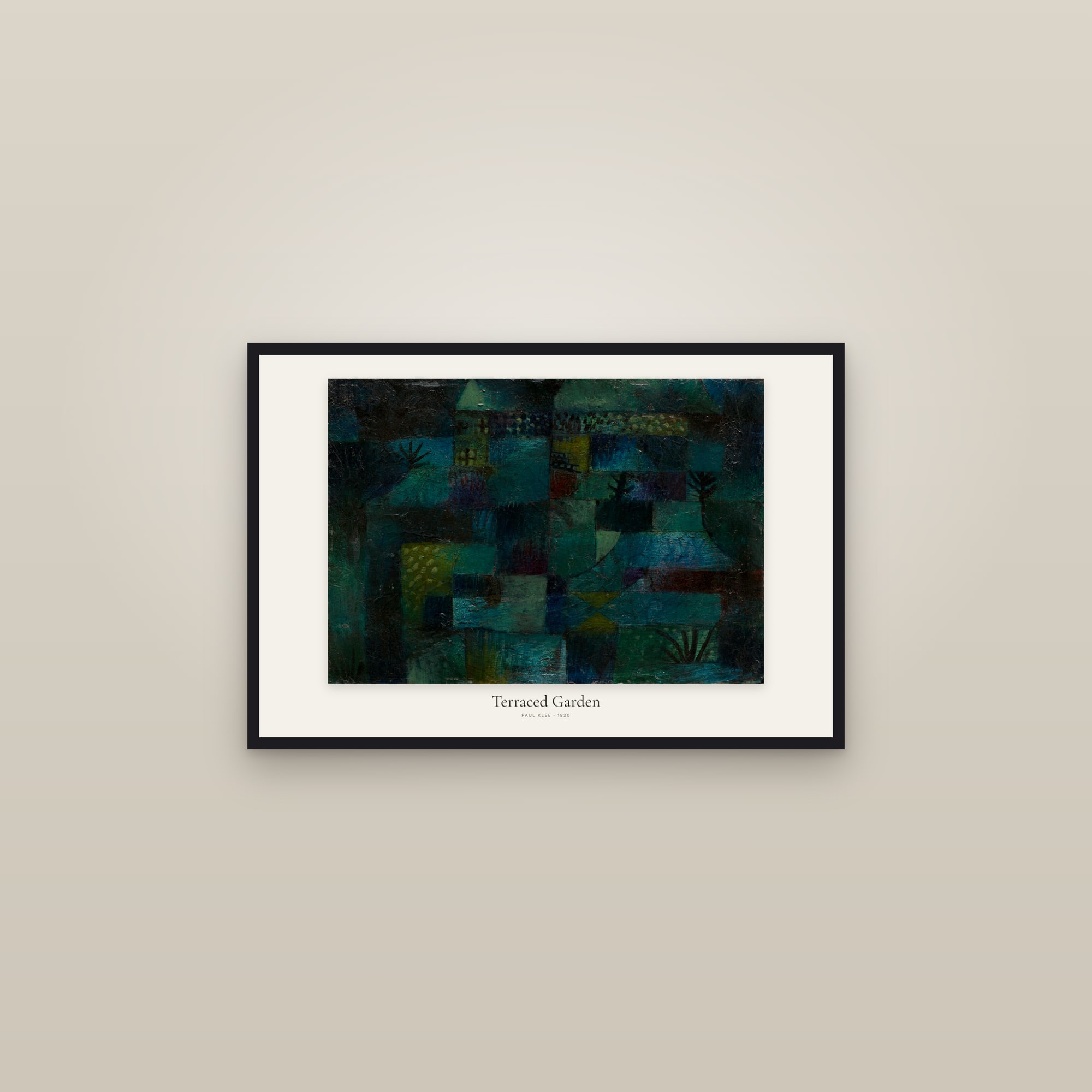 Terraced Garden — framed in a gallery setting