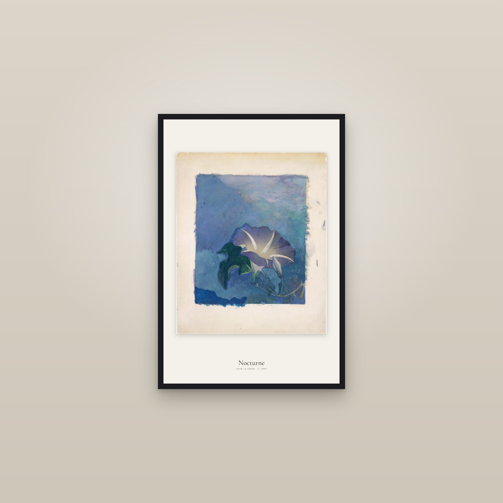 Nocturne — framed in a gallery setting