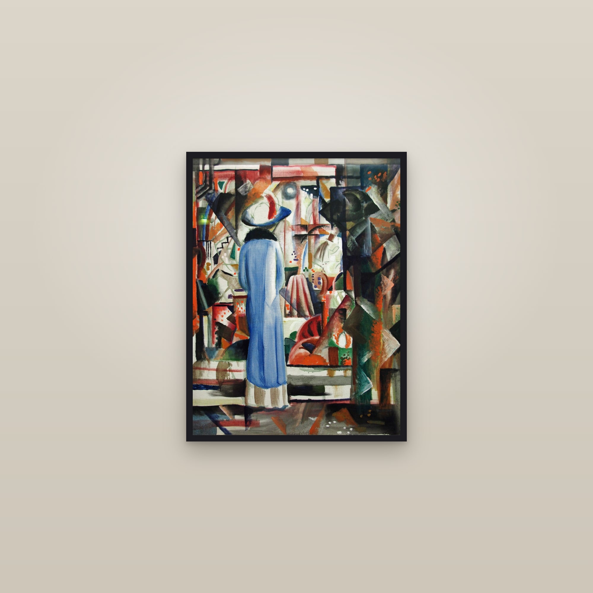 Large Bright Shop Window (Full) — Full-Bleed Edition — framed in a gallery setting