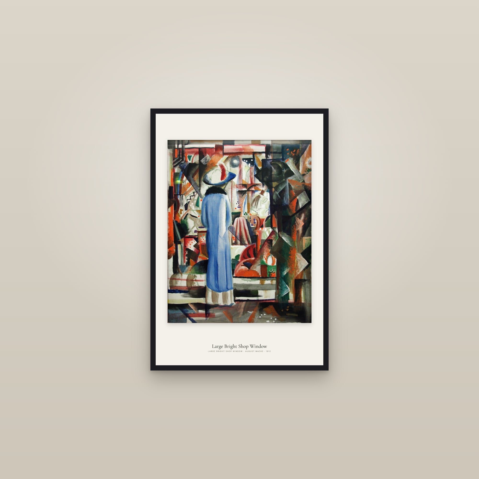Large Bright Shop Window — framed in a gallery setting