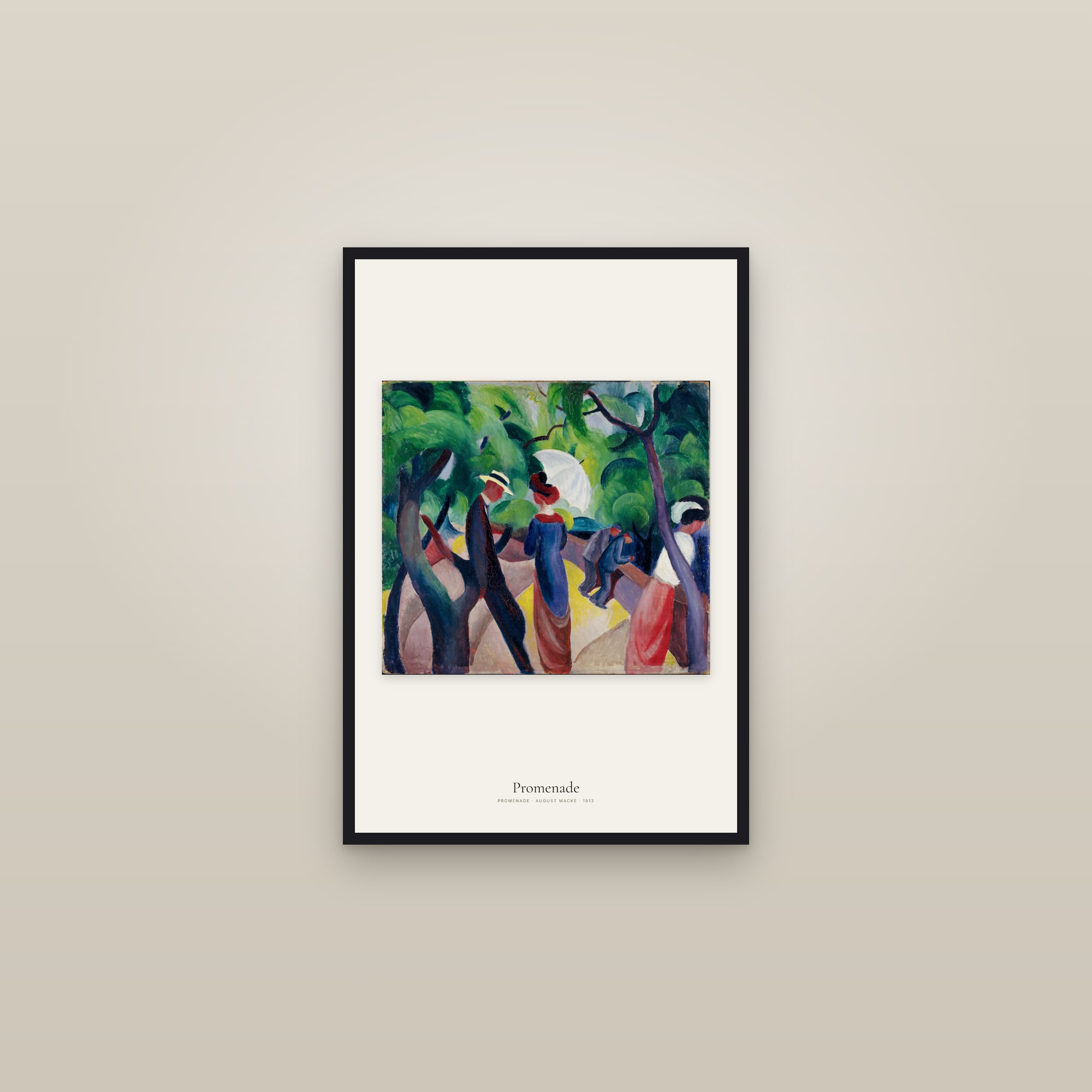 Promenade — framed in a gallery setting
