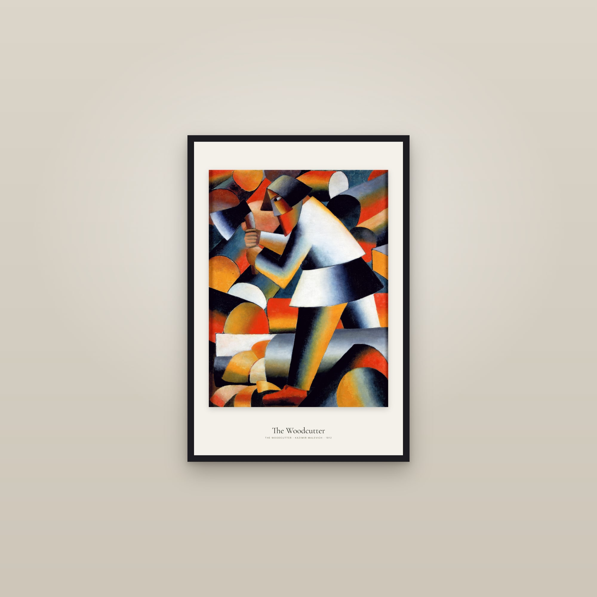 The Woodcutter — framed in a gallery setting