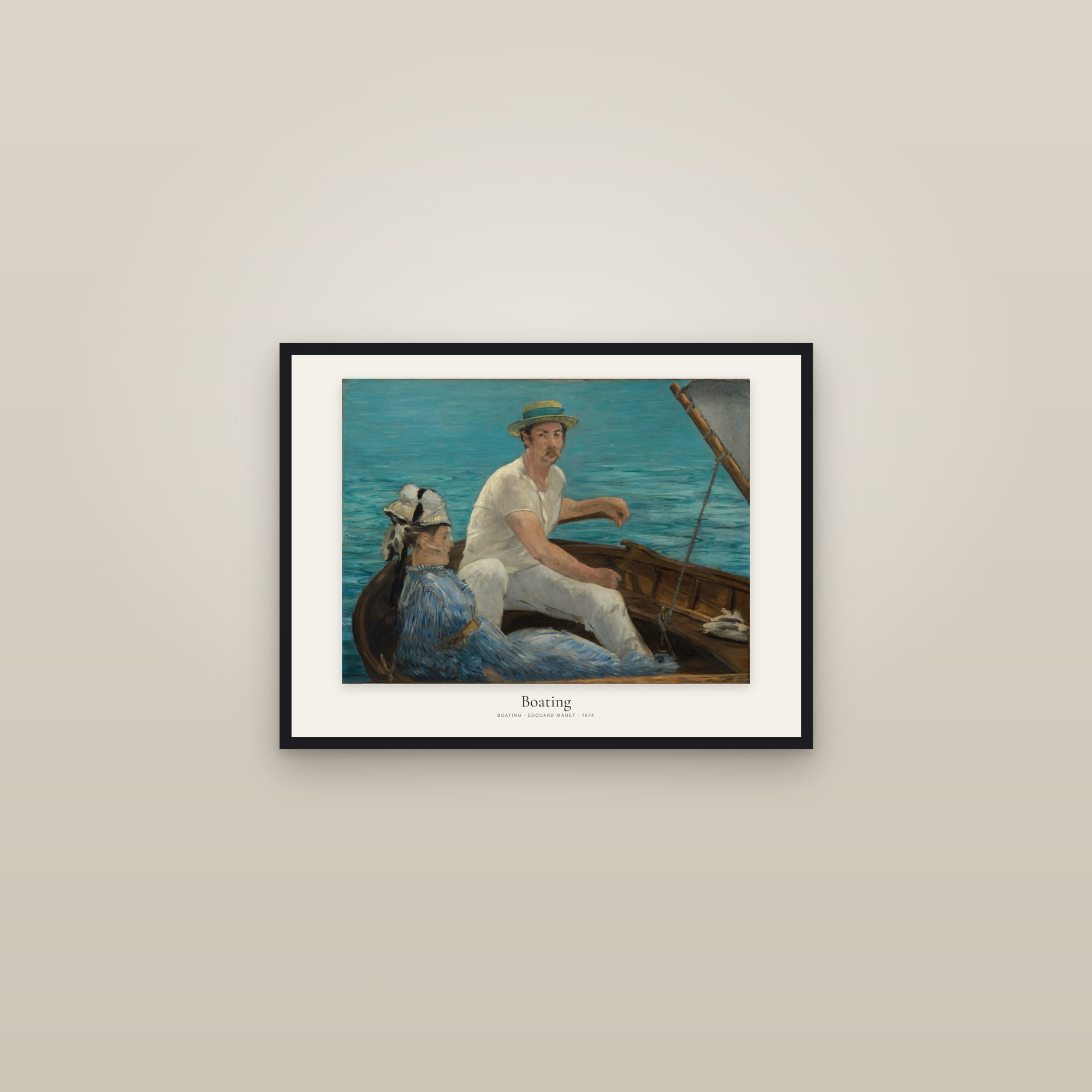 Boating — framed in a gallery setting