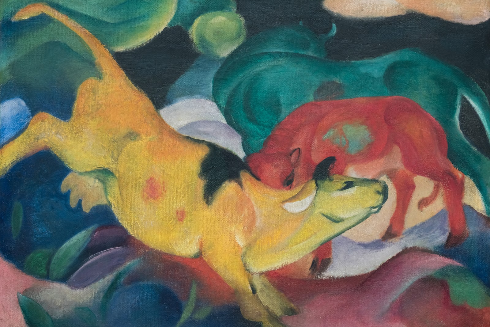 Cows, Red, Green, Yellow (Full) — Full-Bleed Edition