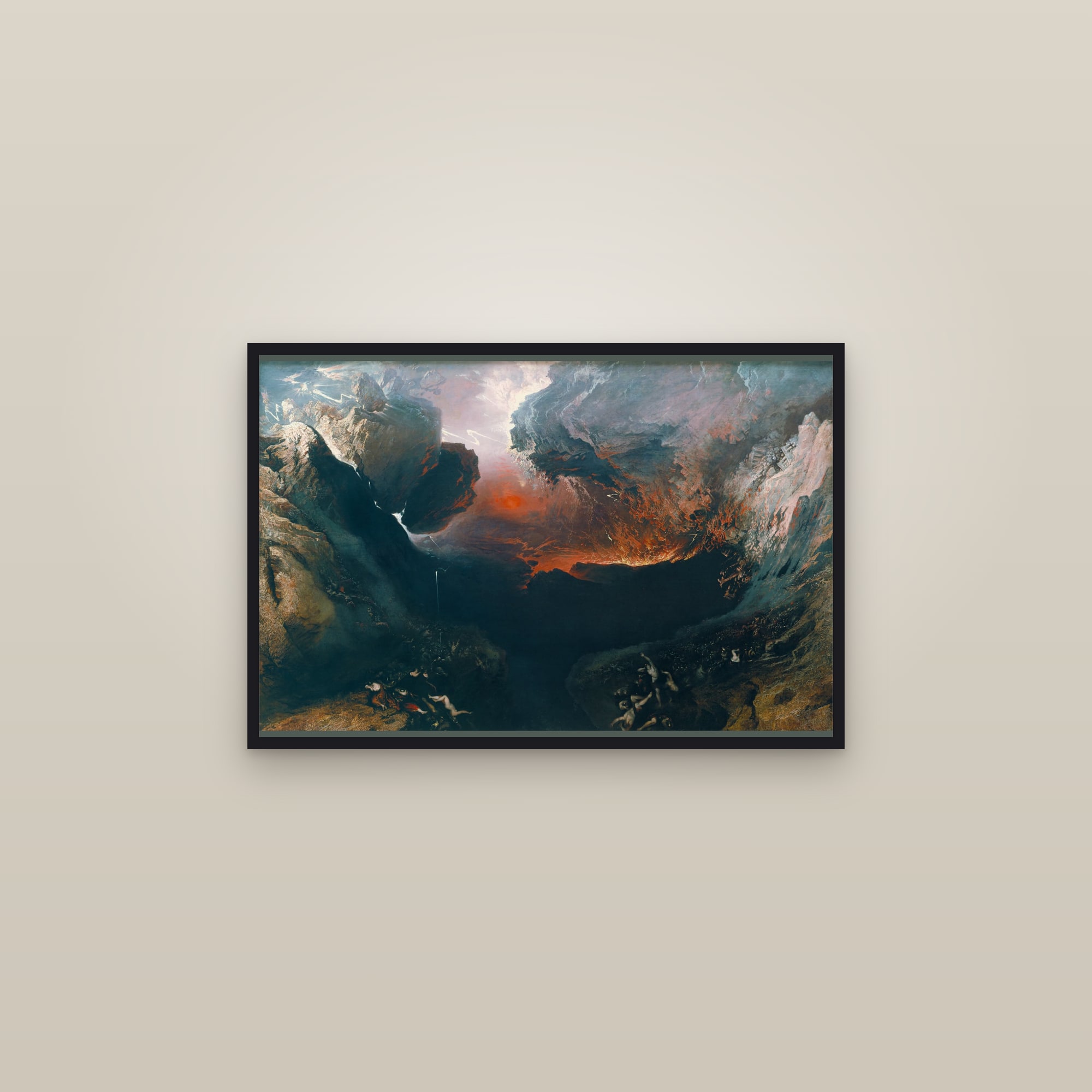 The Great Day of His Wrath (Full) — Full-Bleed Edition — framed in a gallery setting