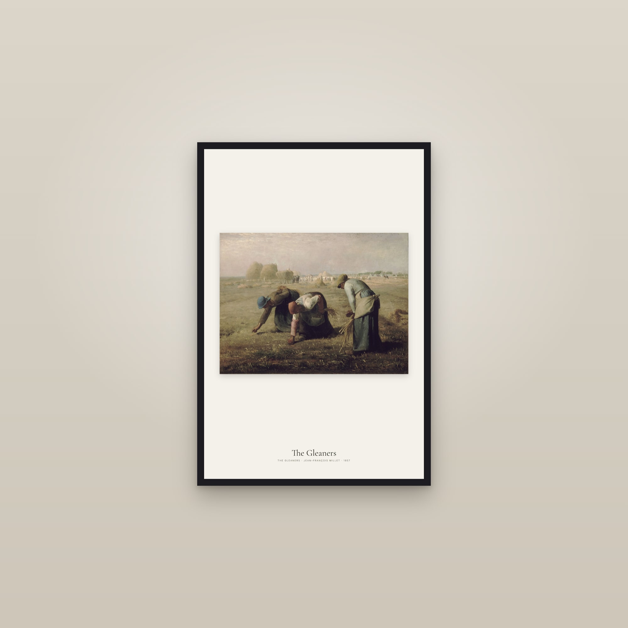 The Gleaners — framed in a gallery setting