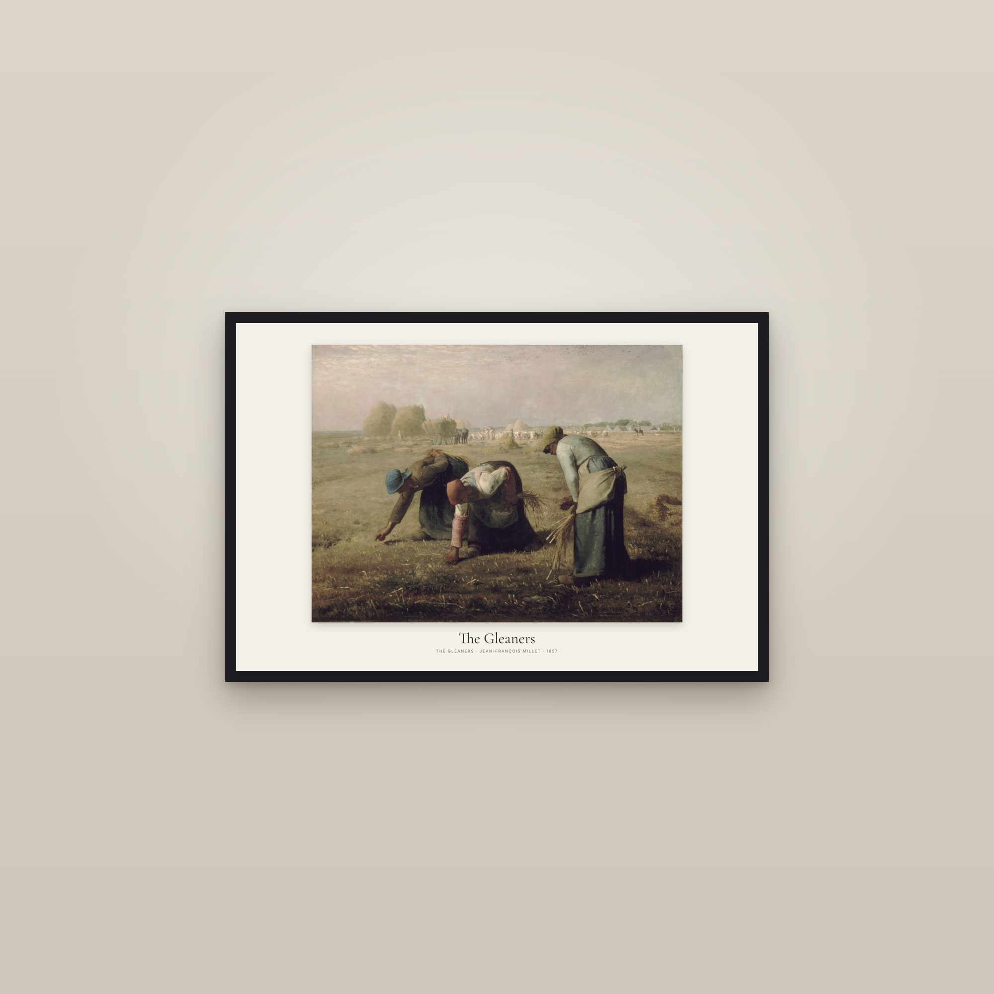 The Gleaners — framed in a gallery setting