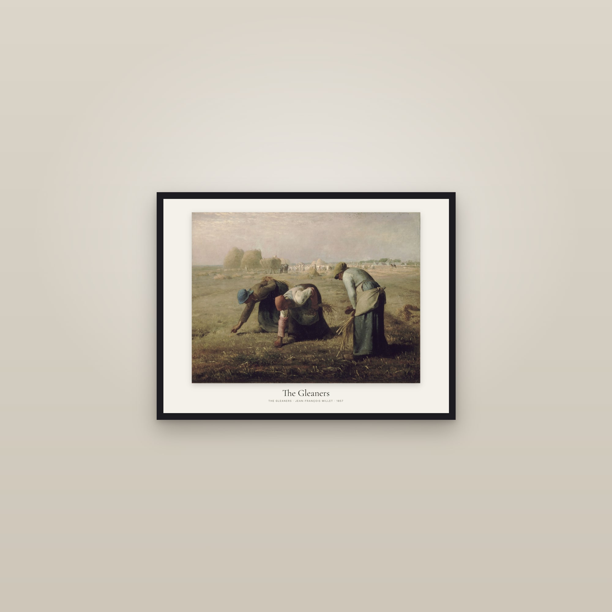 The Gleaners — framed in a gallery setting