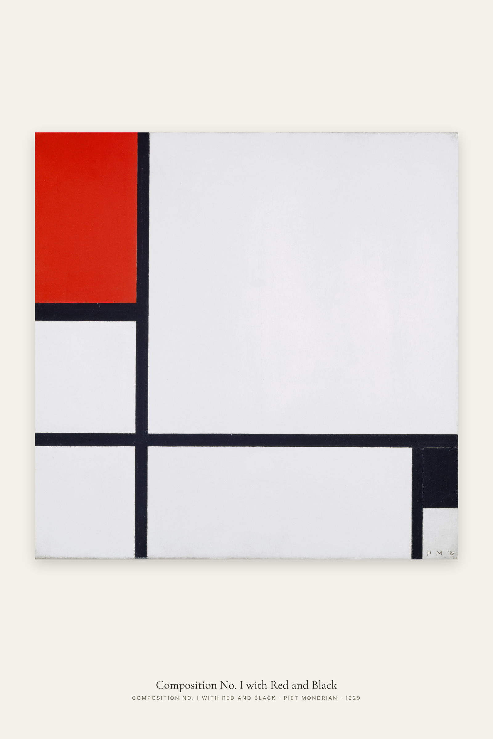 Composition No. I with Red and Black