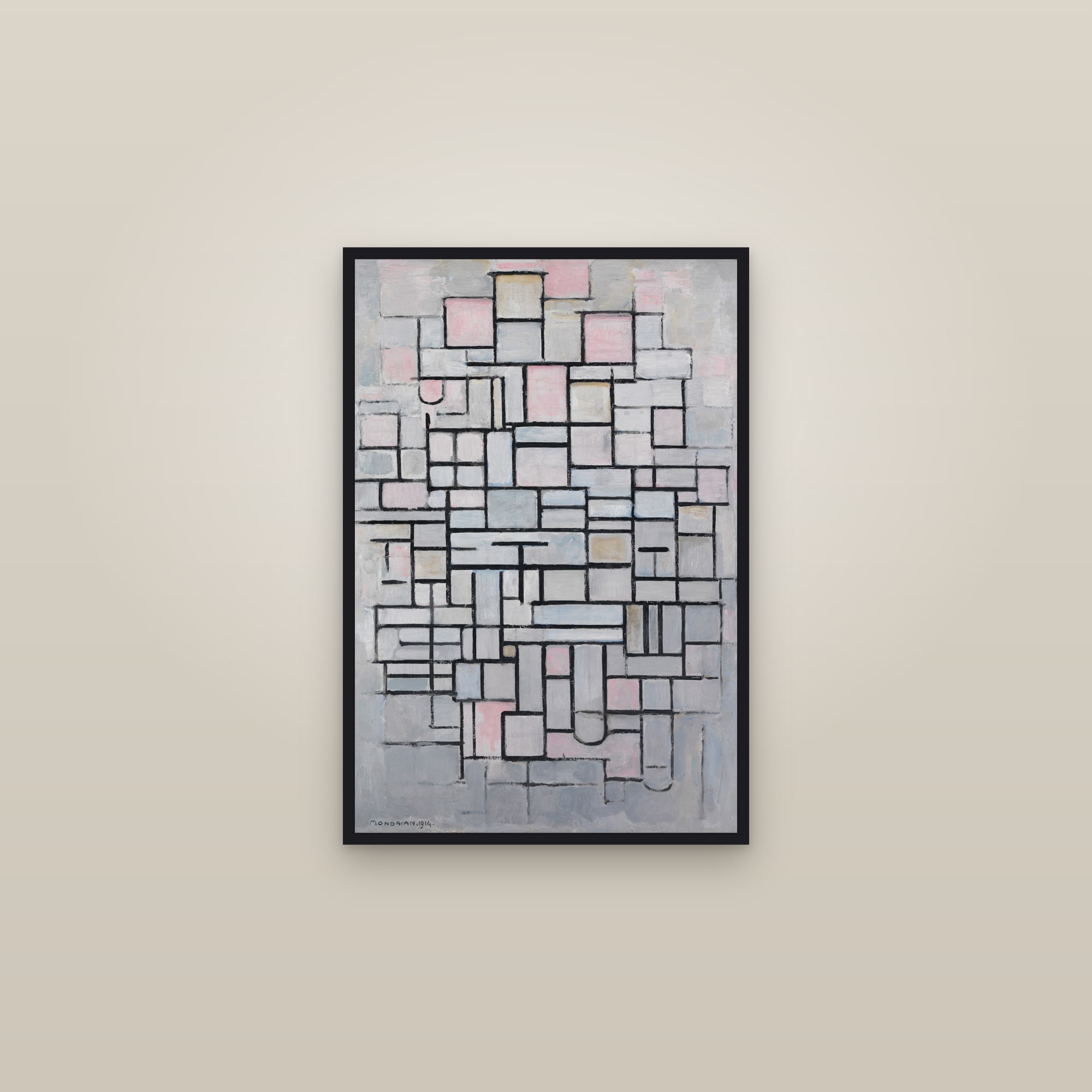 Composition No. IV (Composition 6) (Full) — Full-Bleed Edition — framed in a gallery setting