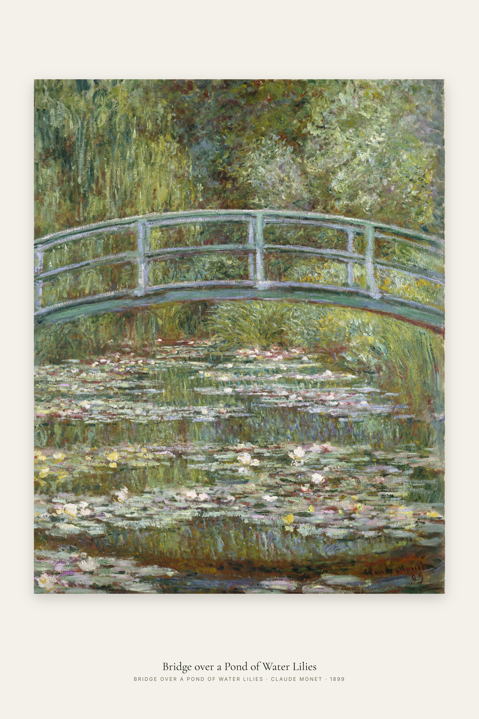 Bridge over a Pond of Water Lilies