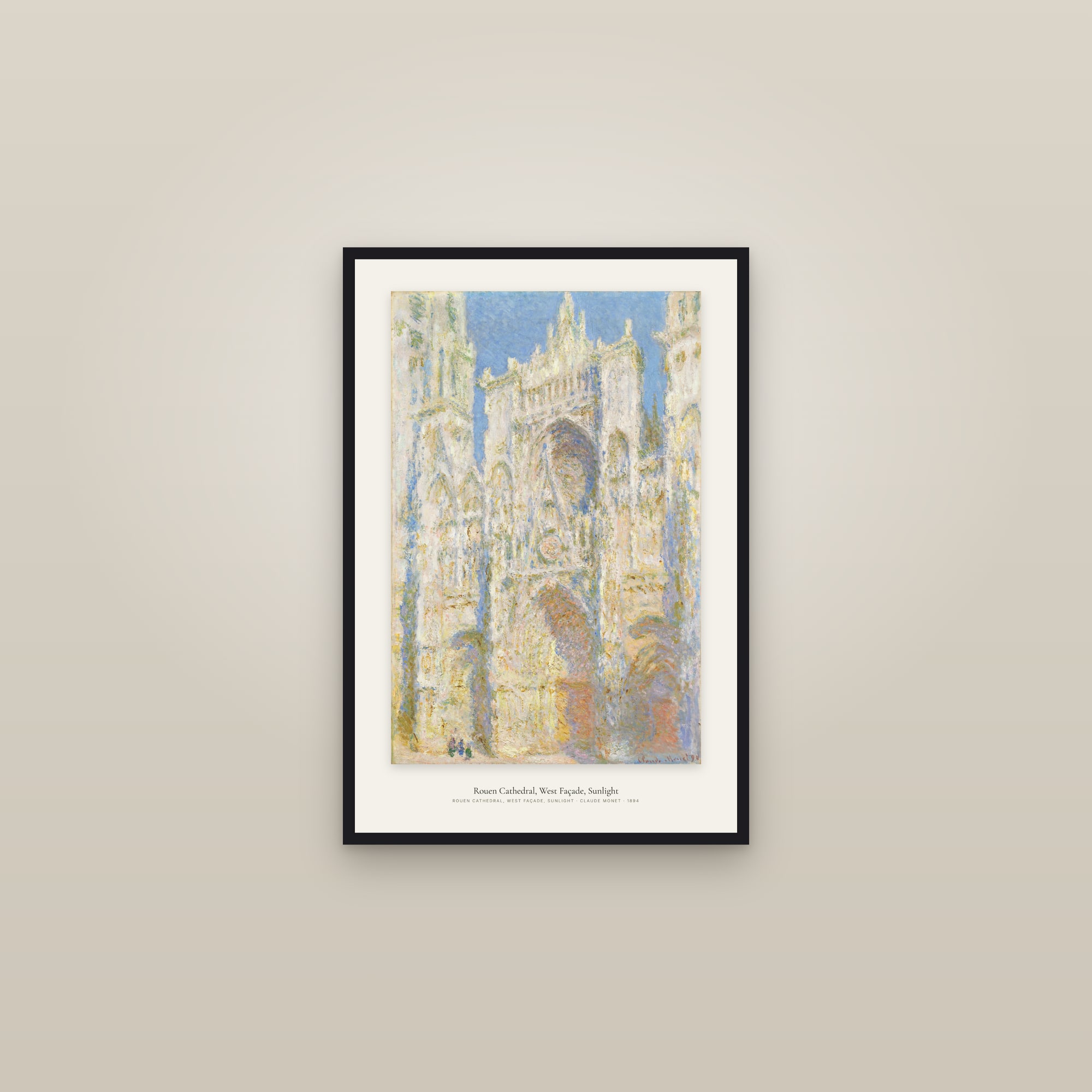 Rouen Cathedral, West Façade, Sunlight