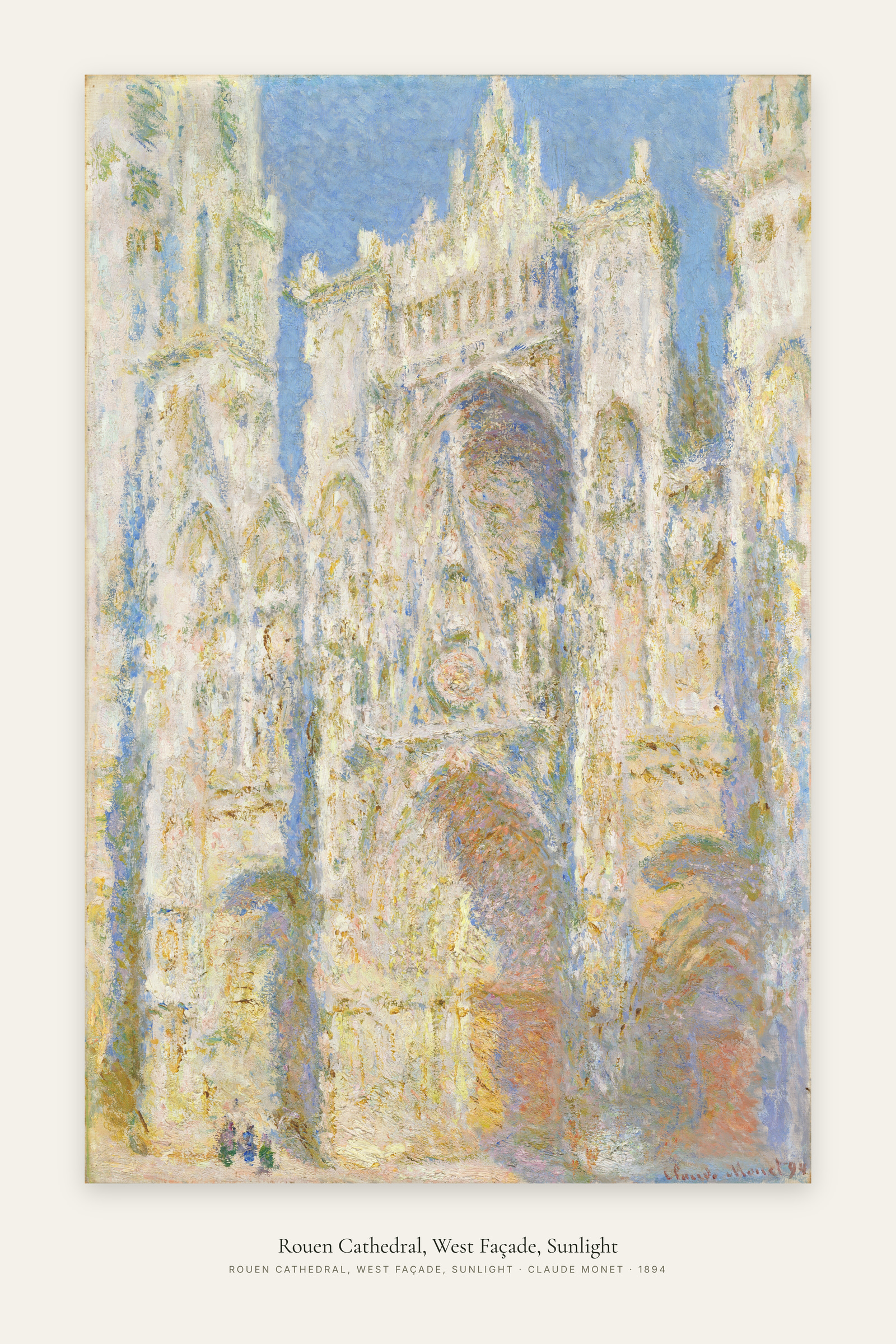 Rouen Cathedral, West Façade, Sunlight