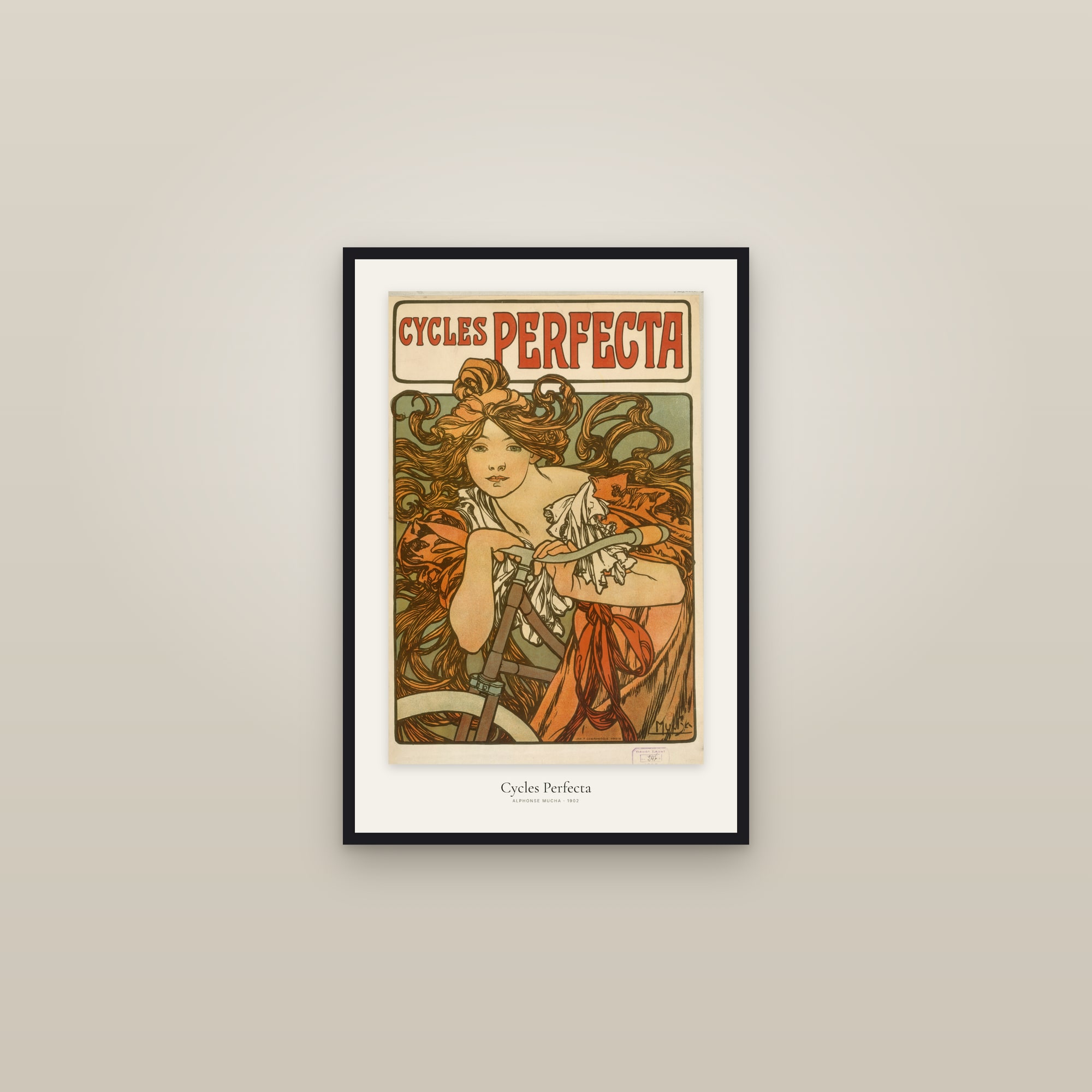 Cycles Perfecta — framed in a gallery setting