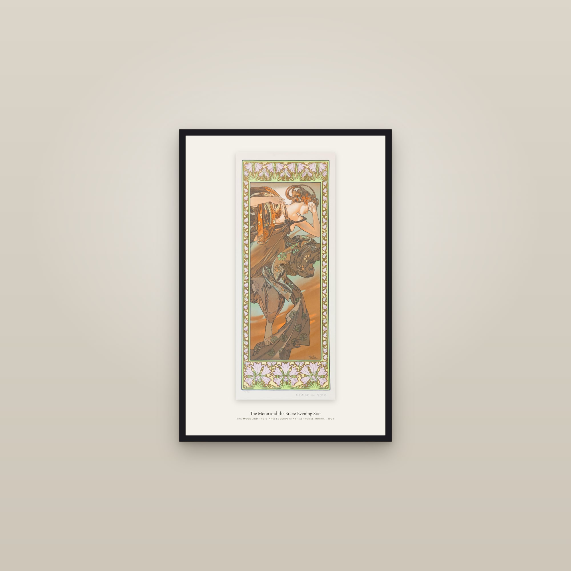 The Moon and the Stars: Evening Star — framed in a gallery setting
