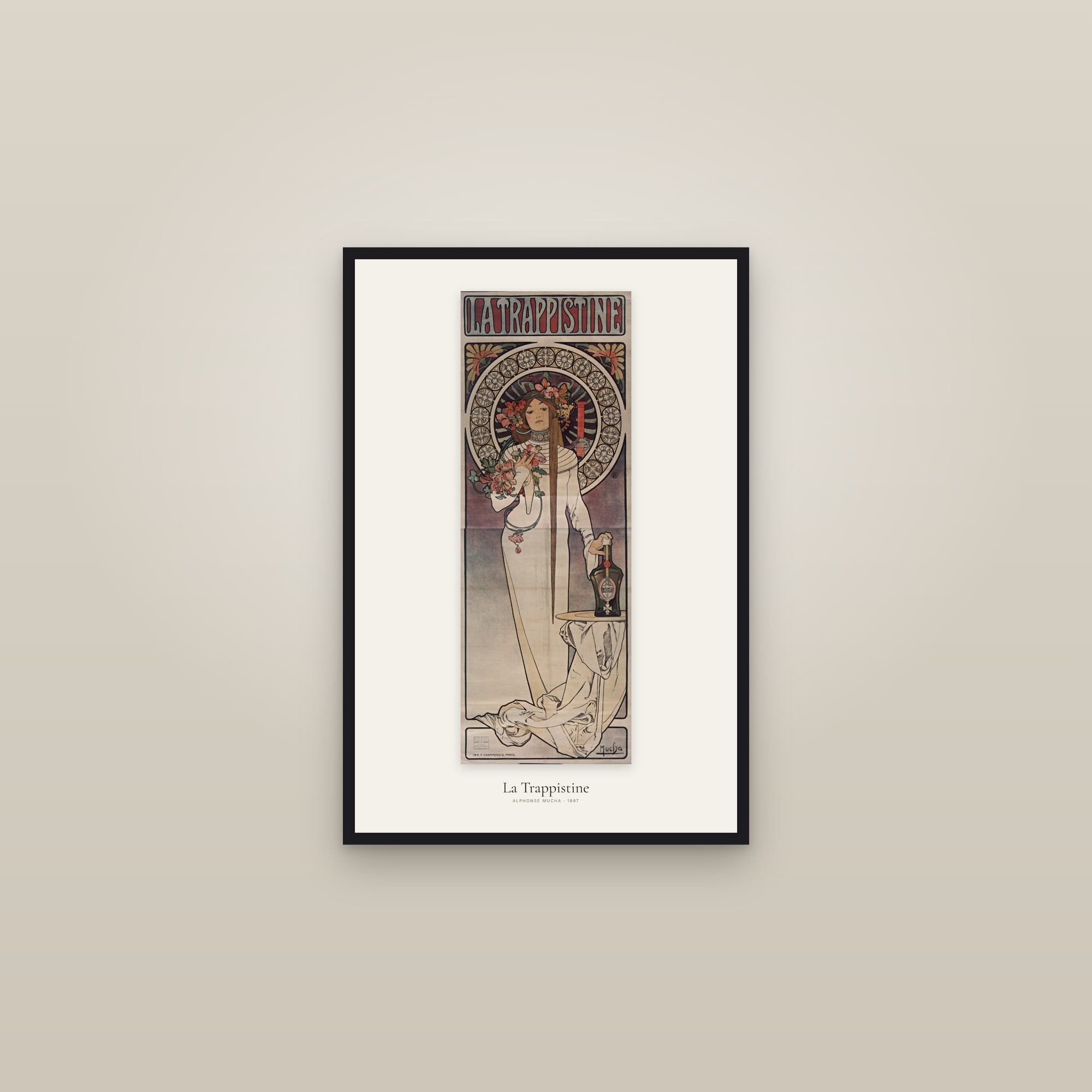 La Trappistine — framed in a gallery setting