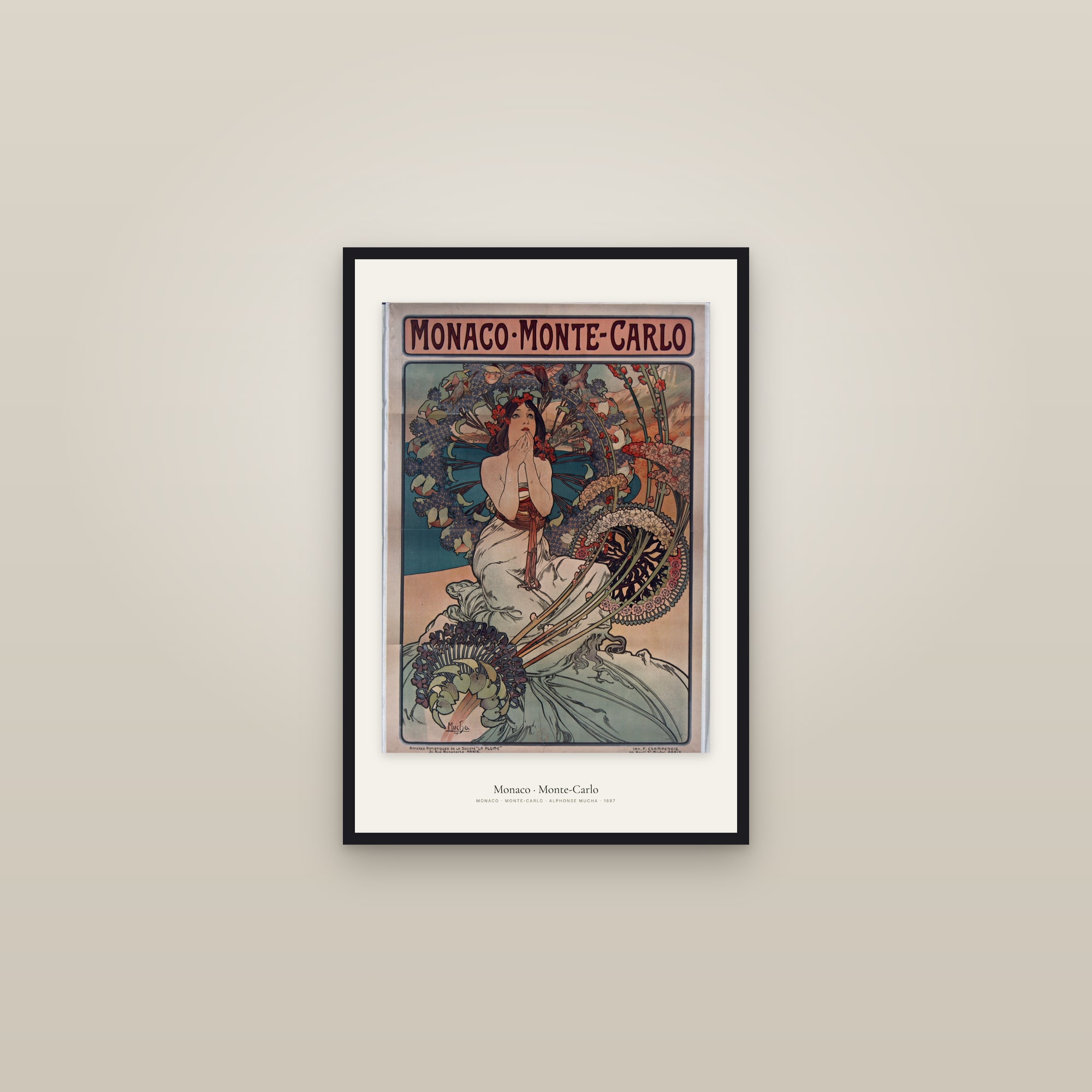 Monaco · Monte-Carlo — framed in a gallery setting